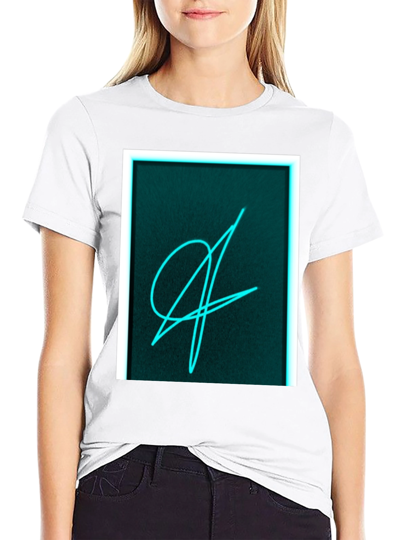 Neon Scribble Graphic Black T-Shirt