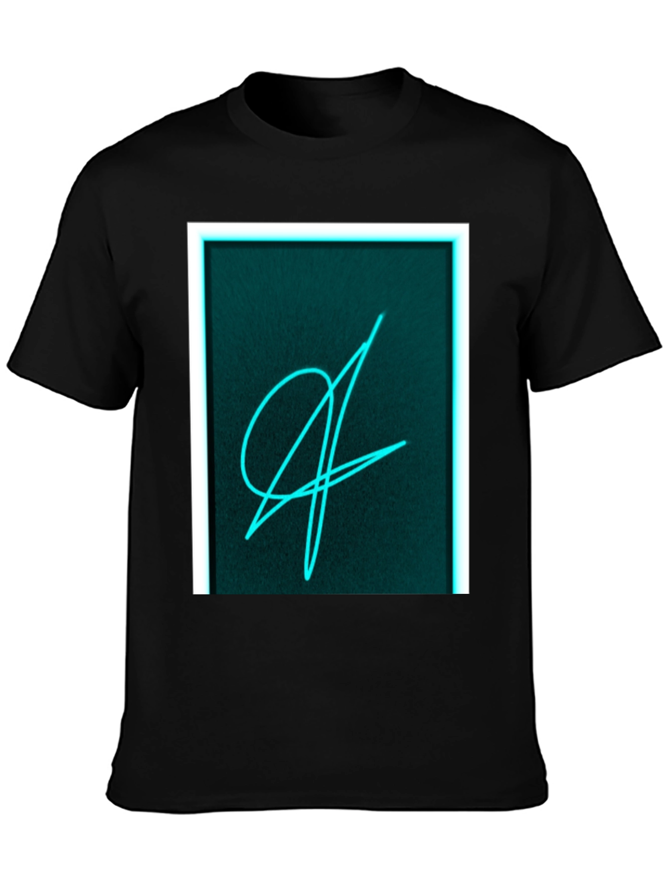Neon Scribble Graphic Black T-Shirt