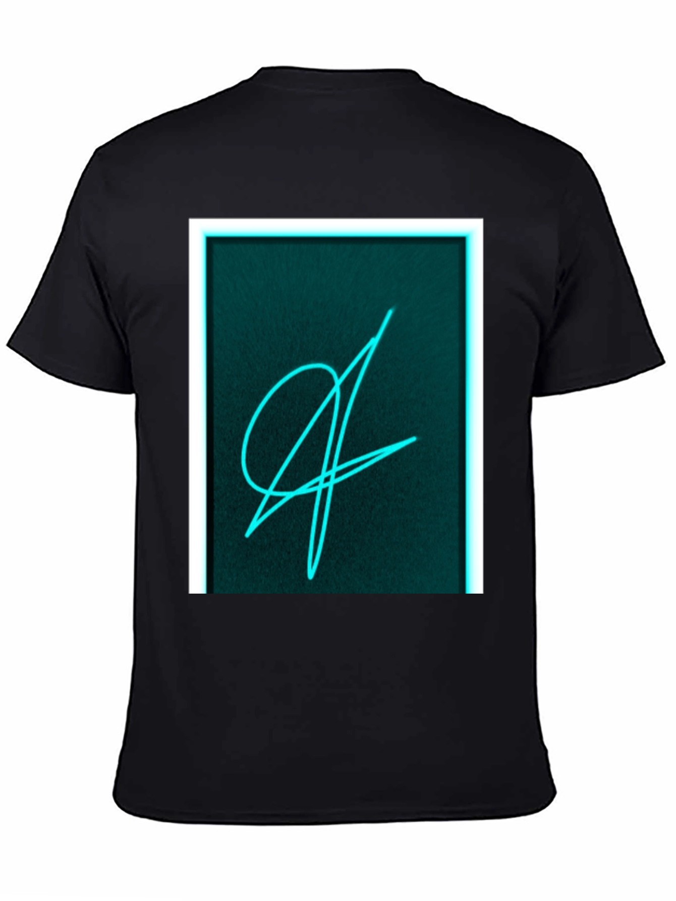 Neon Scribble Graphic Black T-Shirt