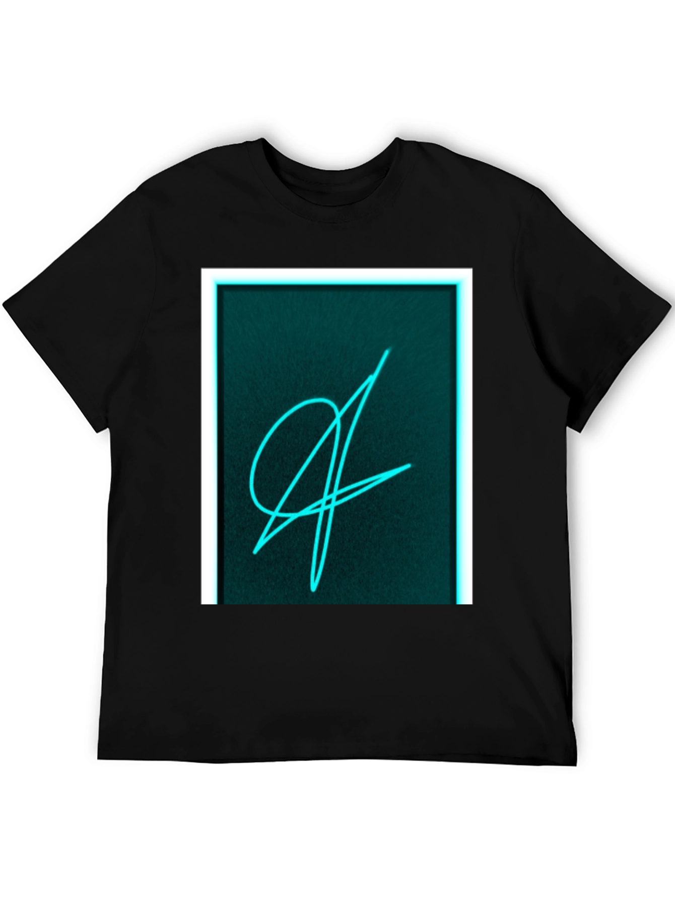 Neon Scribble Graphic Black T-Shirt