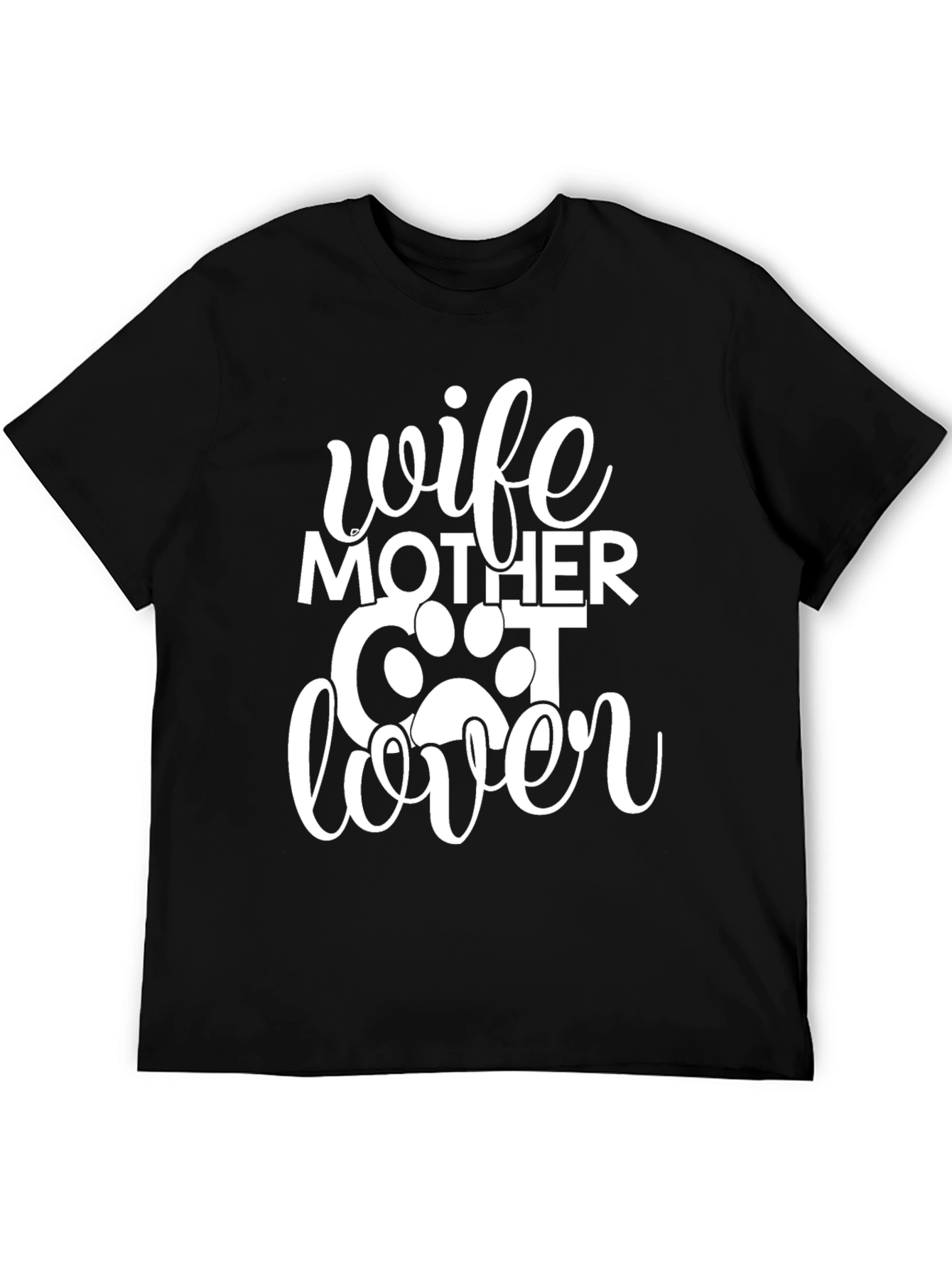 Wife Mother Cat Lover Graphic T-Shirt