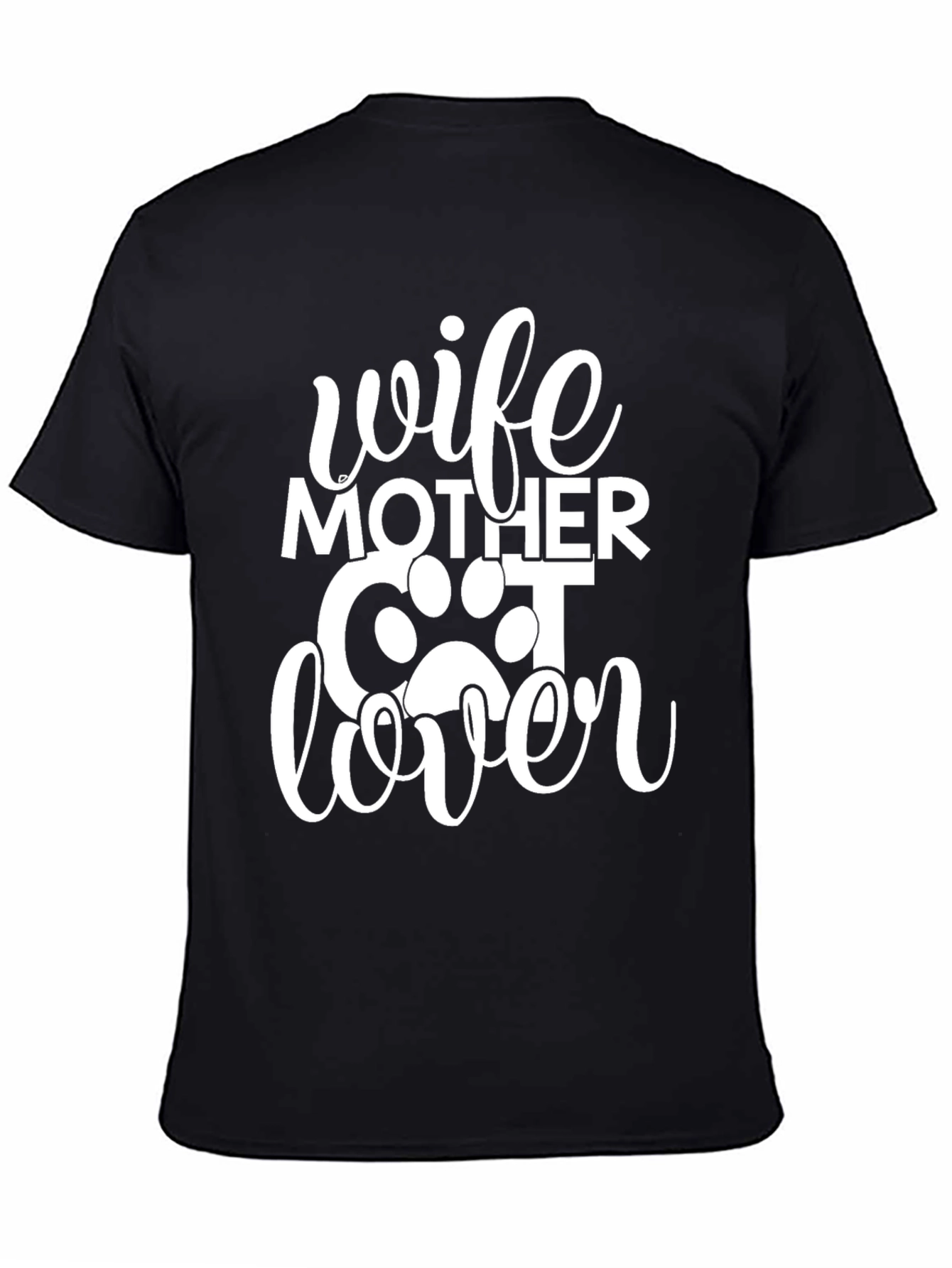 Wife Mother Cat Lover Graphic T-Shirt