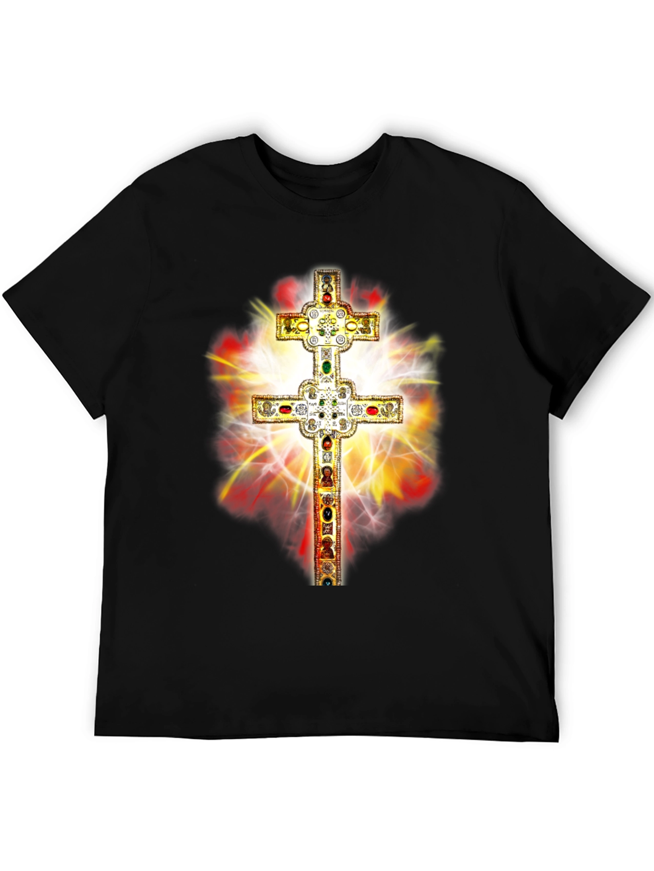 Ornate Cross Graphic Tee - Religious Fashion