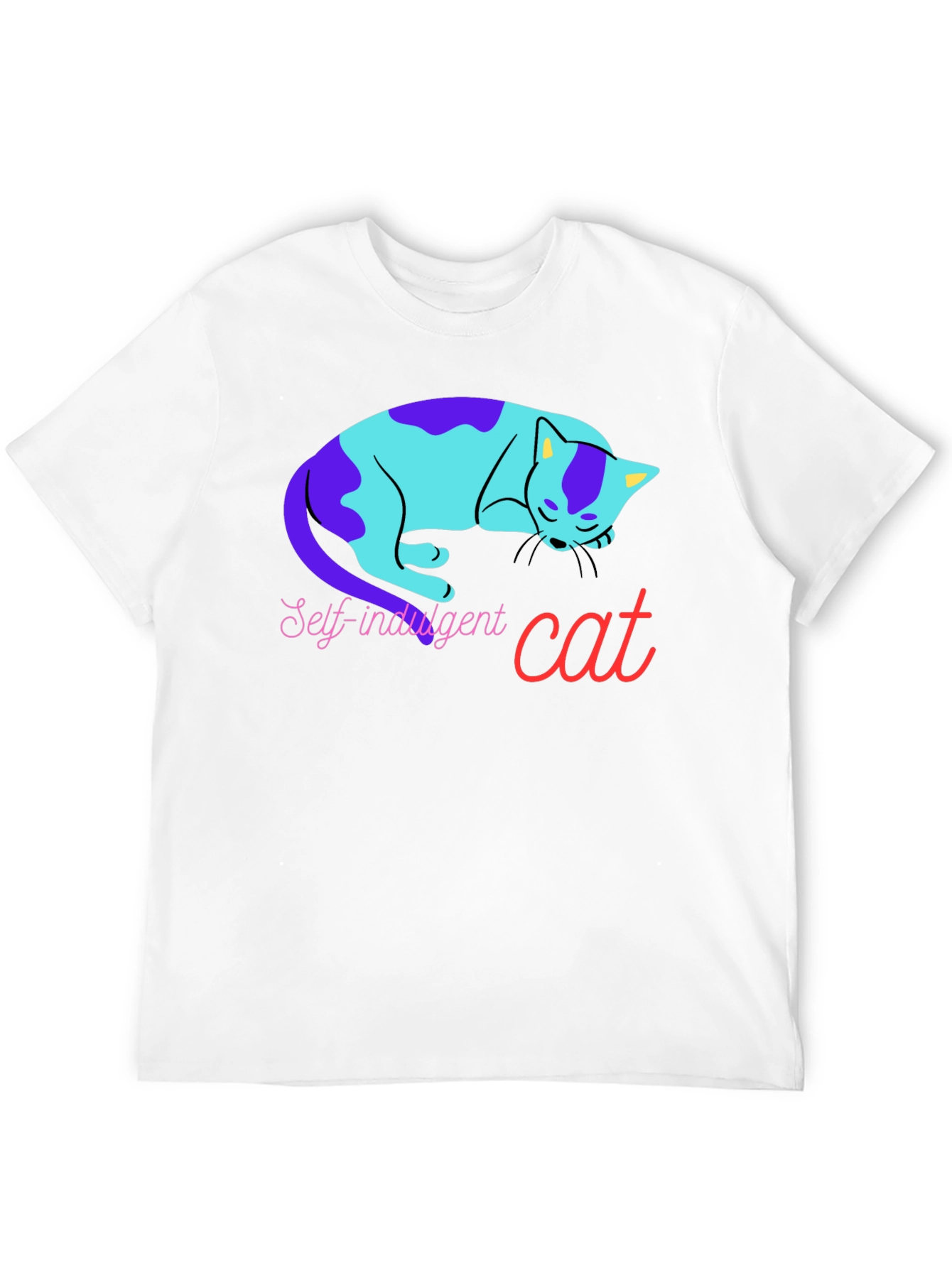 Self-Indulgent Cat Graphic Tee - Black Cotton Comfort