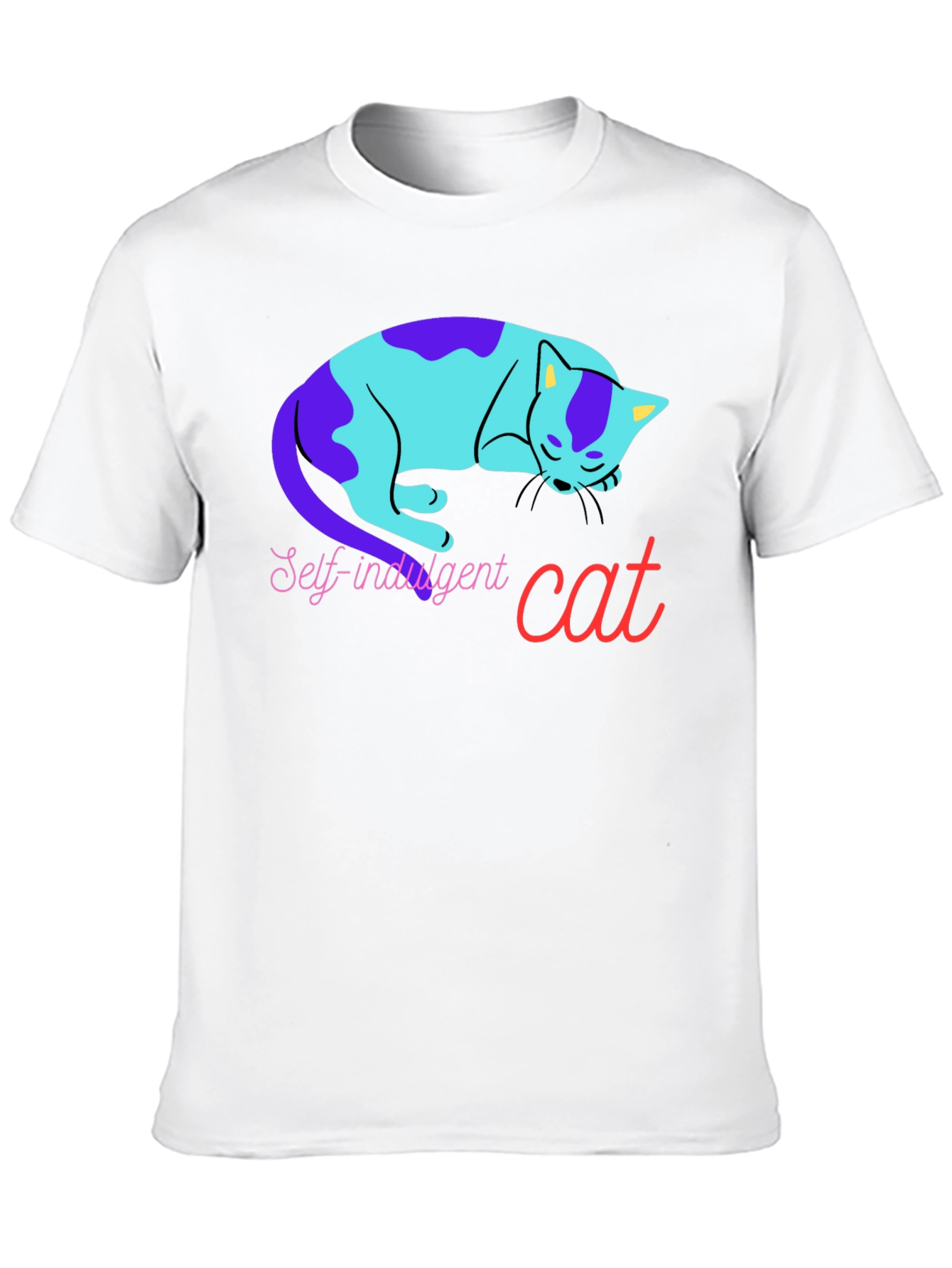 Self-Indulgent Cat Graphic Tee - Black Cotton Comfort
