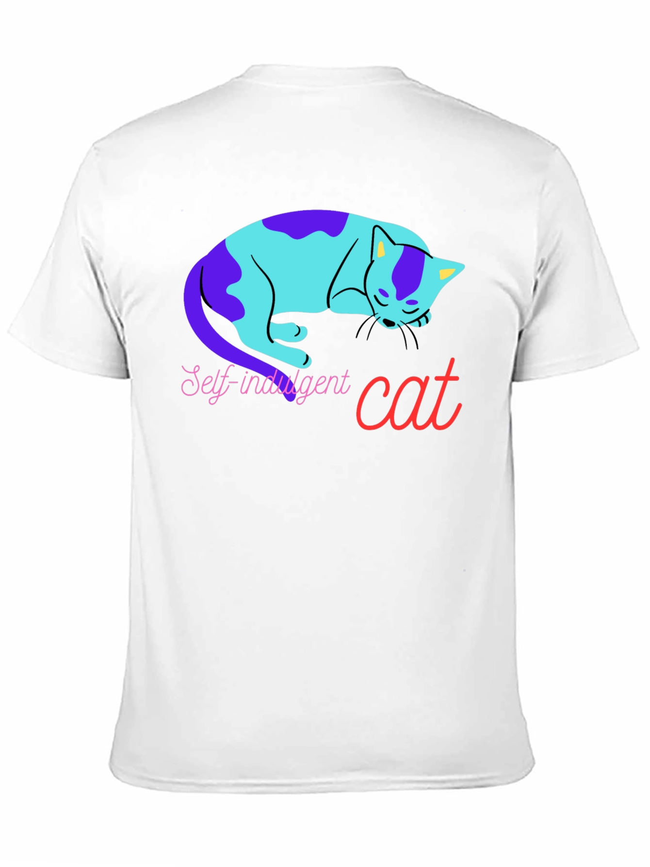Self-Indulgent Cat Graphic Tee - Black Cotton Comfort