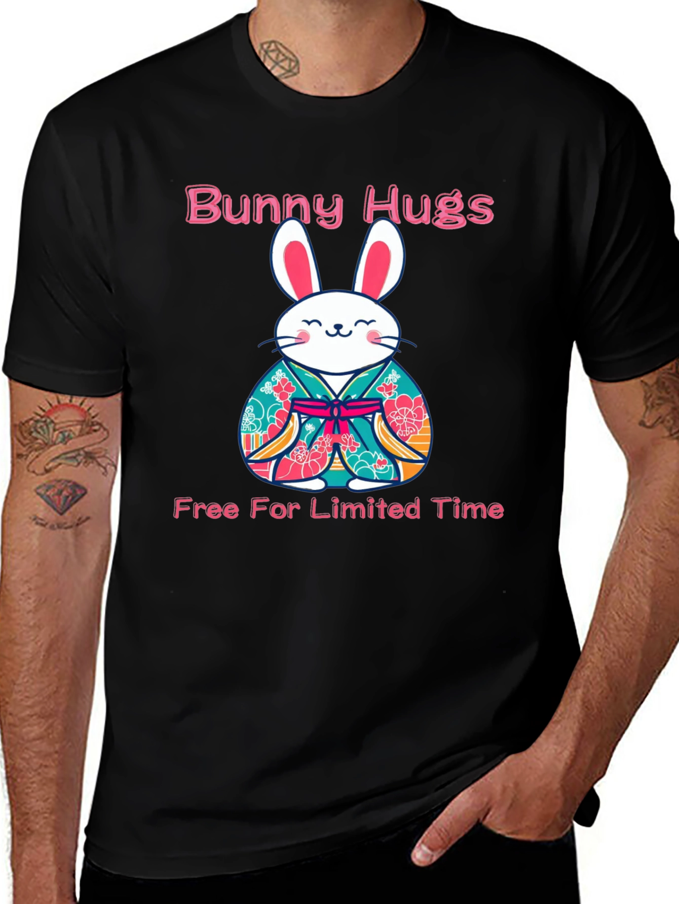 Bunny Hugs Graphic T-Shirt - Limited Time Offer