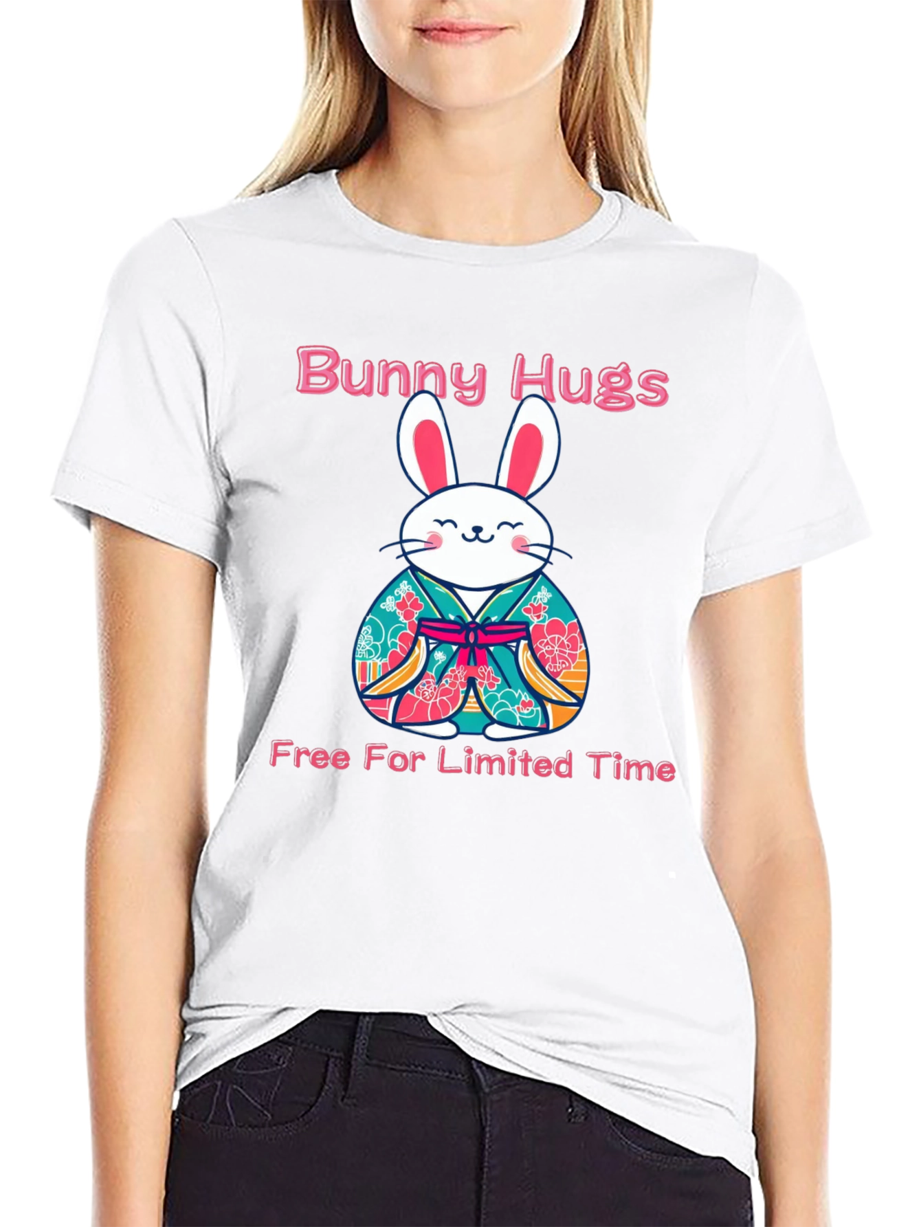 Bunny Hugs Graphic T-Shirt - Limited Time Offer