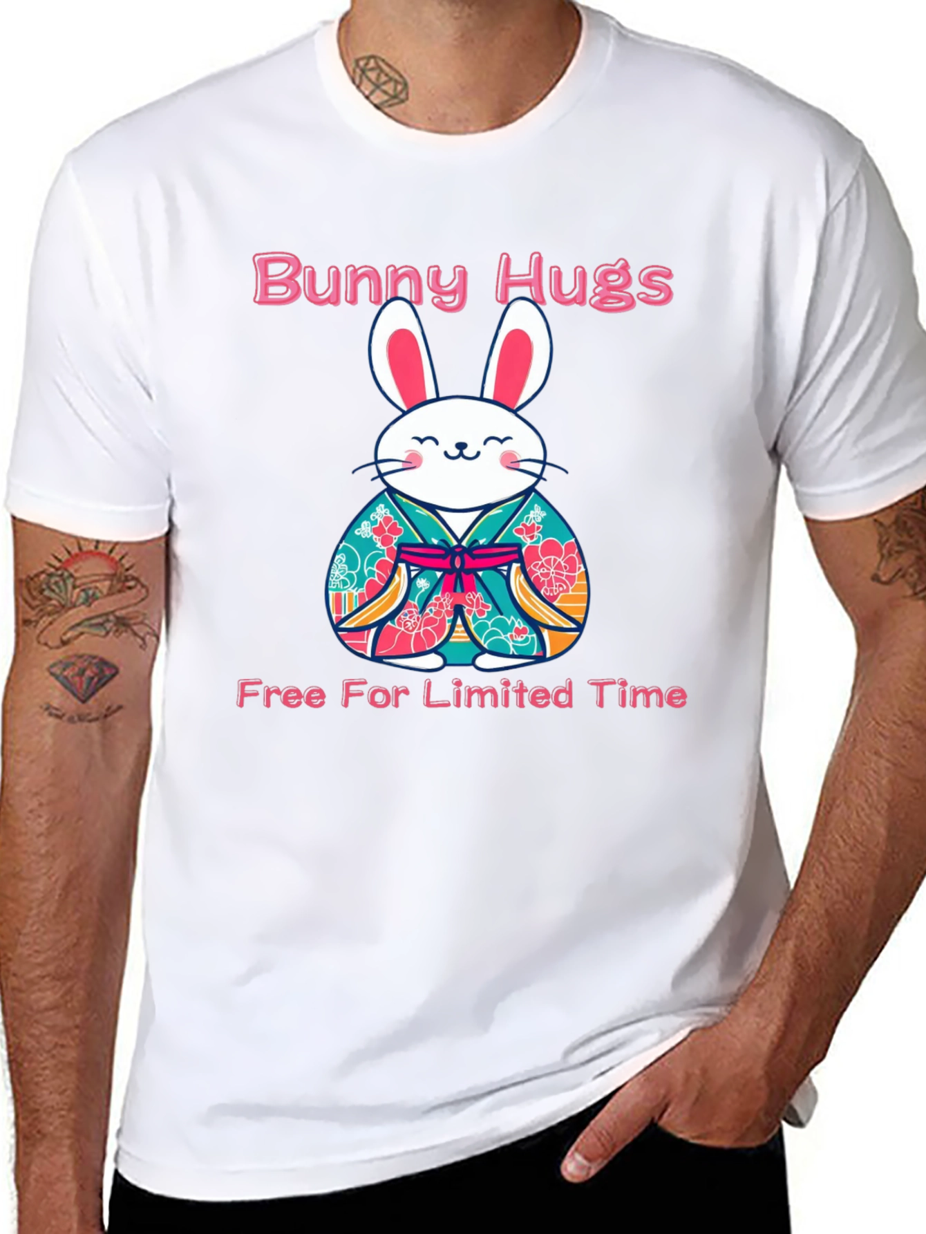 Bunny Hugs Graphic T-Shirt - Limited Time Offer