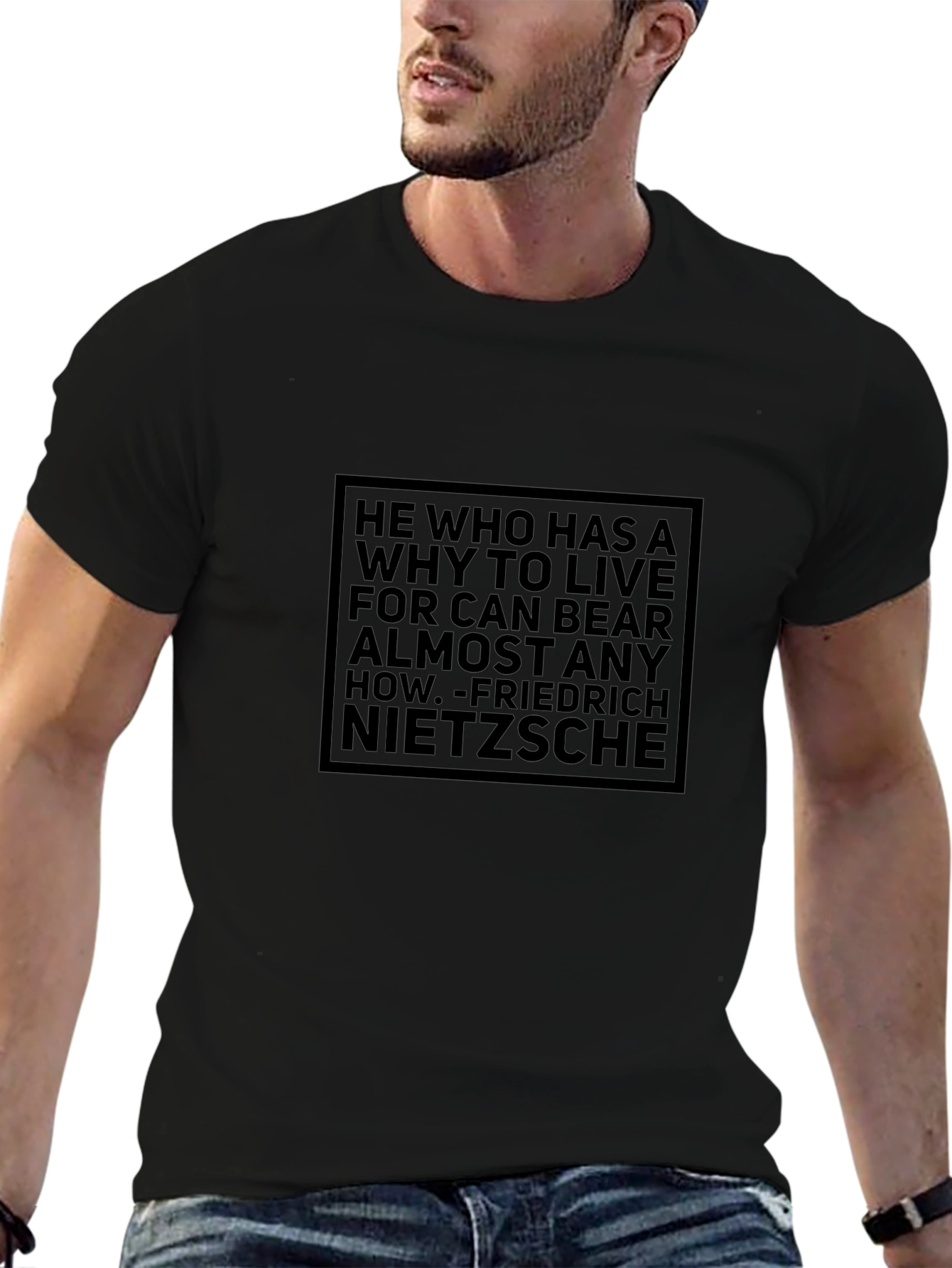 Nietzsche Quote T-Shirt - Motivational Philosophy Tee