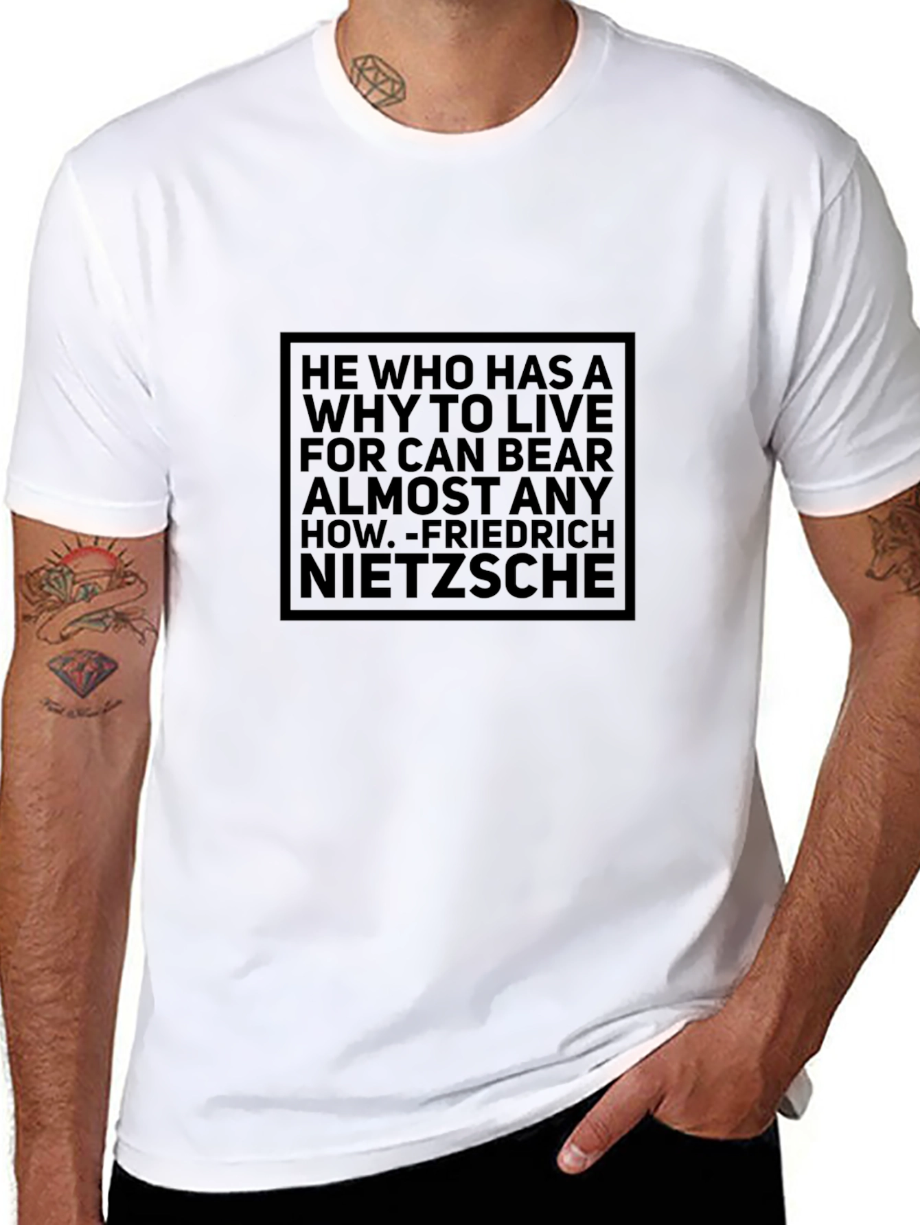 Nietzsche Quote T-Shirt - Motivational Philosophy Tee