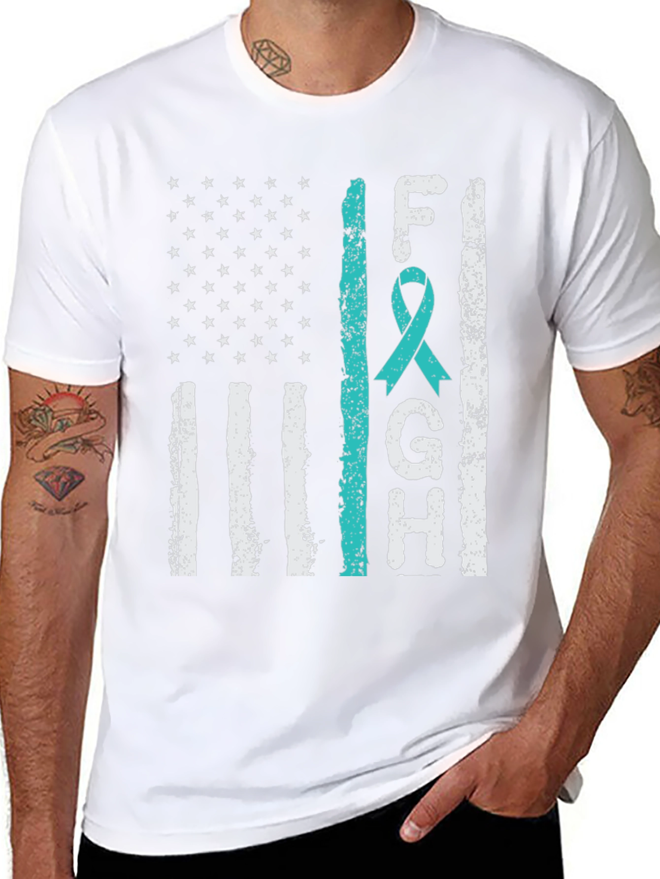 Fight American Flag Awareness T-Shirt
