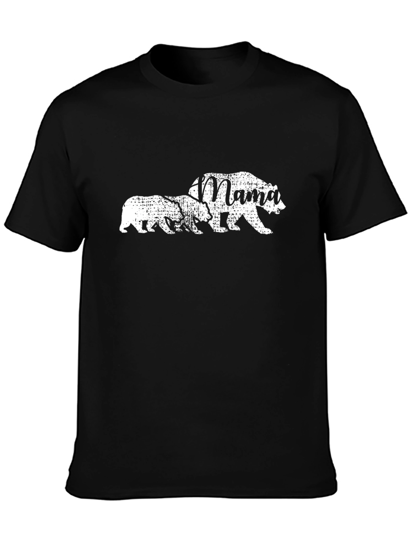 Mama Bear Graphic Tee - Black Cotton Comfort