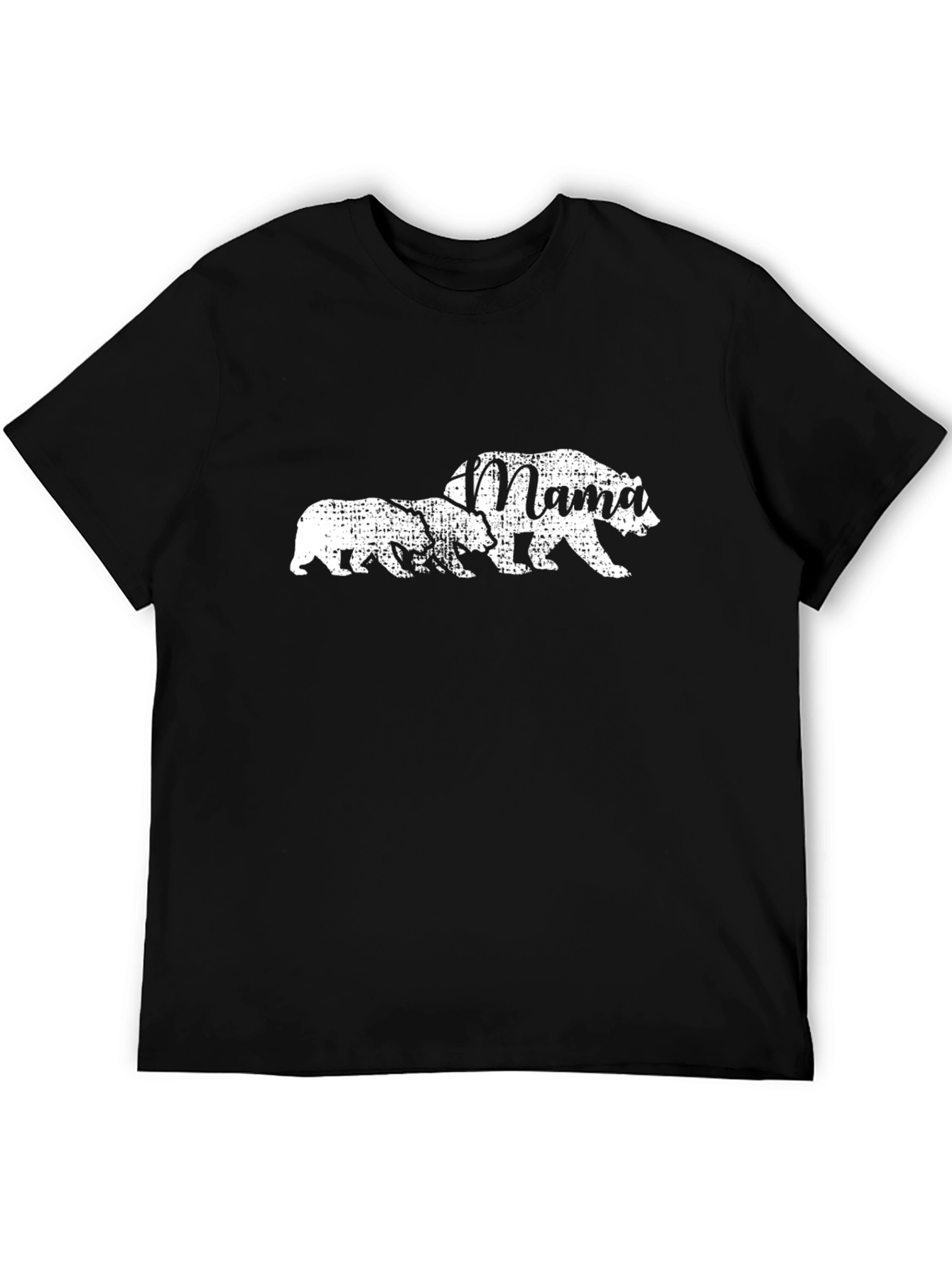 Mama Bear Graphic Tee - Black Cotton Comfort