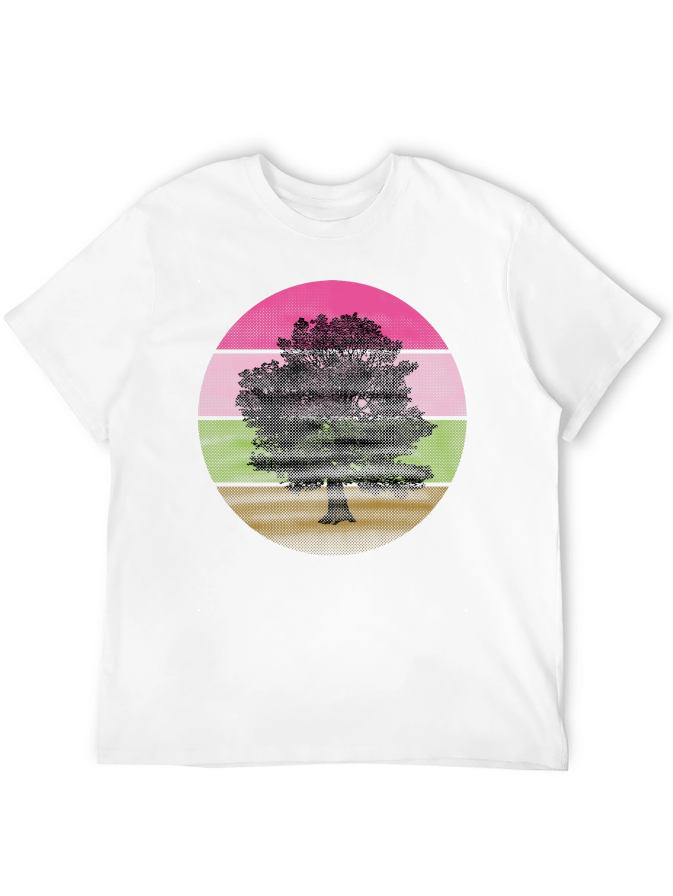 Retro Tree Graphic T-Shirt - Black