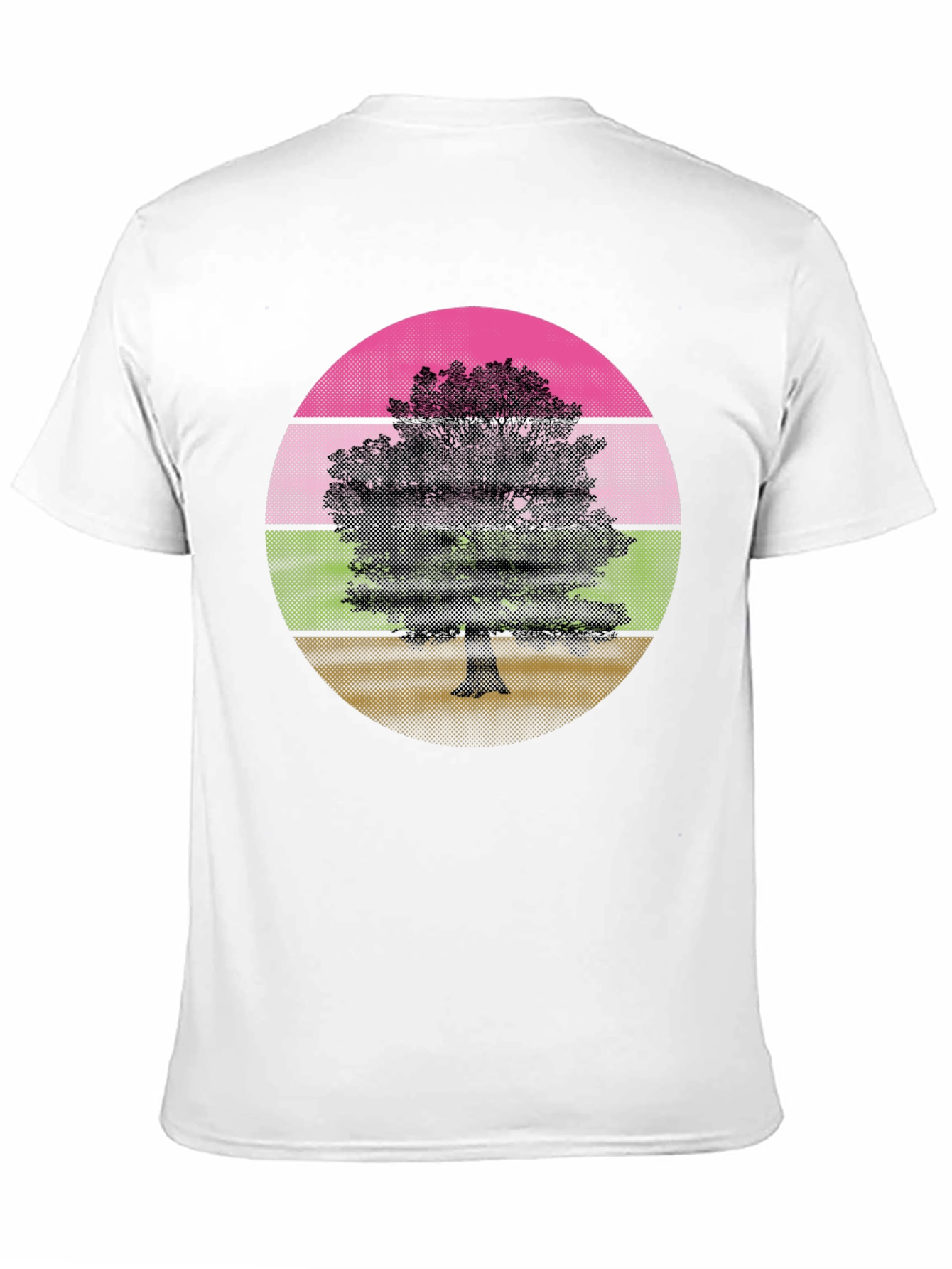 Retro Tree Graphic T-Shirt - Black