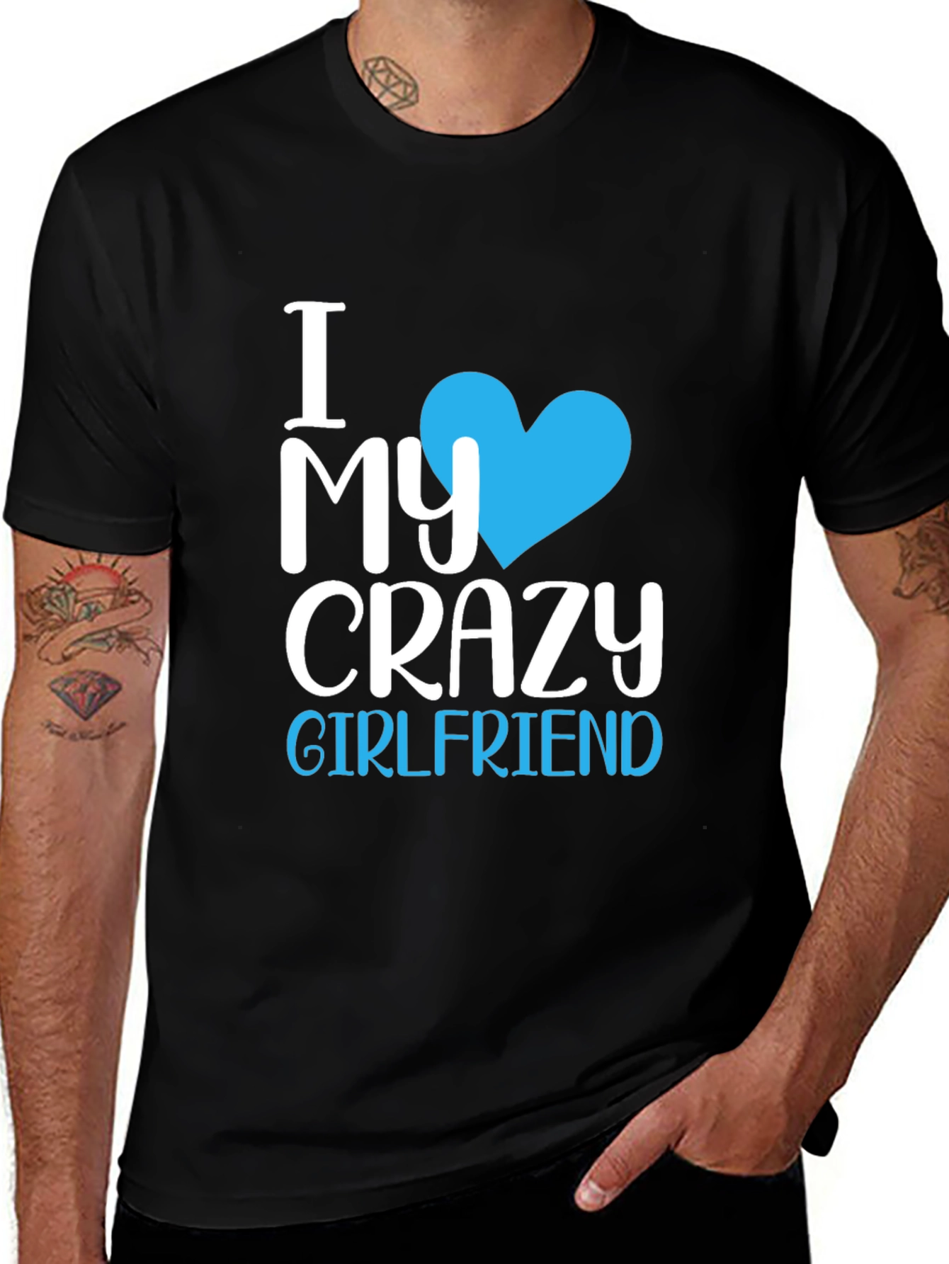 I Love My Crazy Girlfriend T-Shirt - Novelty Tee