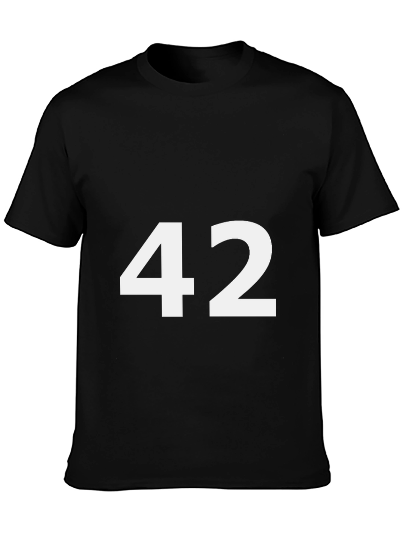Number 42 Graphic Tee - Black Cotton Comfort