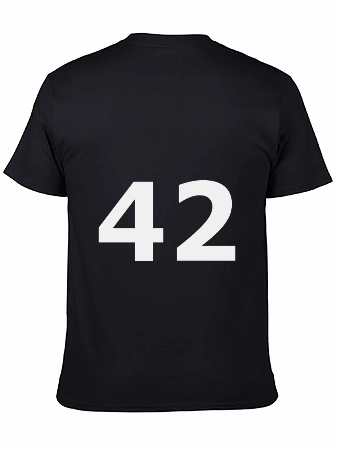 Number 42 Graphic Tee - Black Cotton Comfort