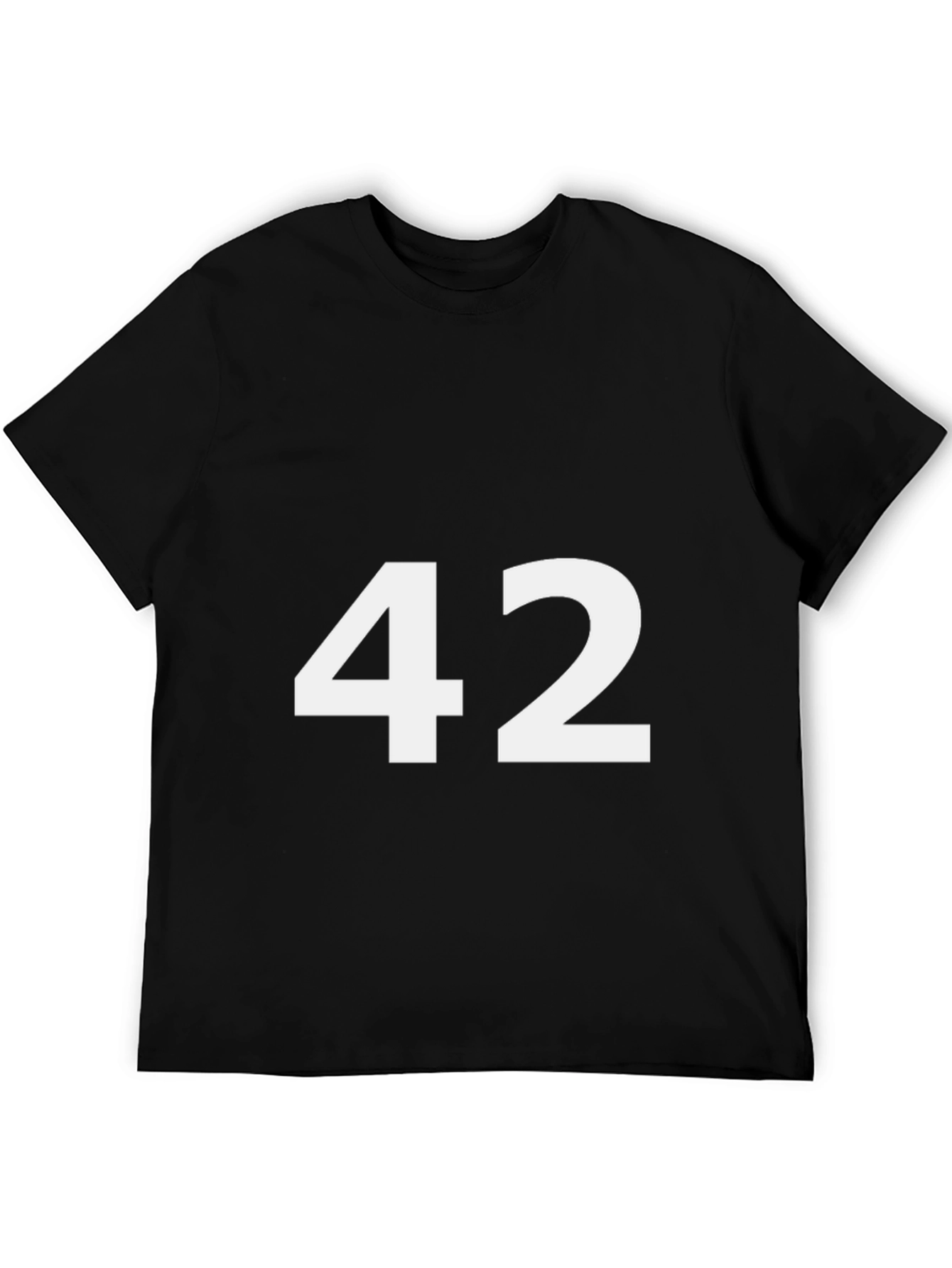Number 42 Graphic Tee - Black Cotton Comfort