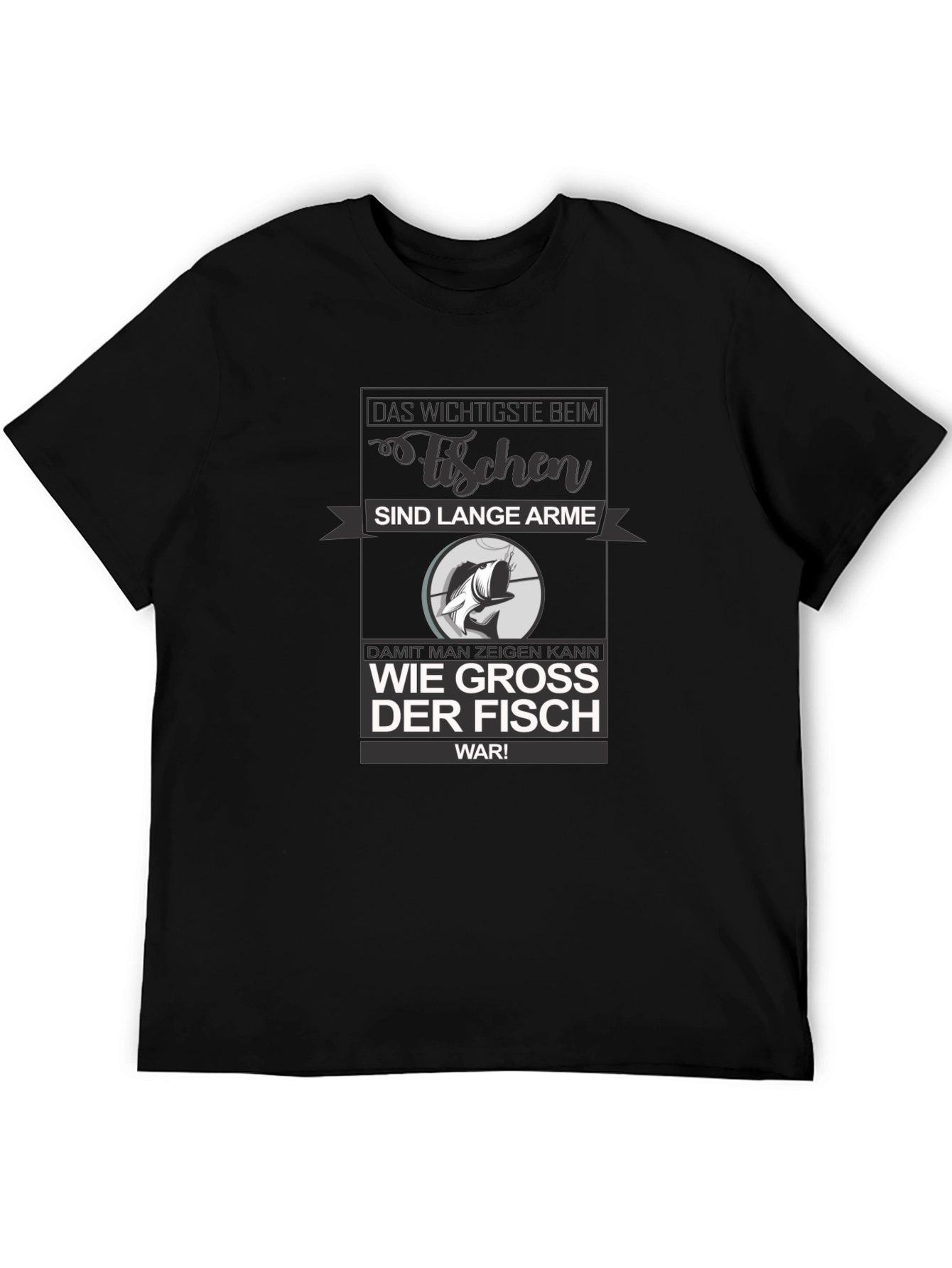 Fishing T-Shirt - Long Arms Big Fish! Angler Tee