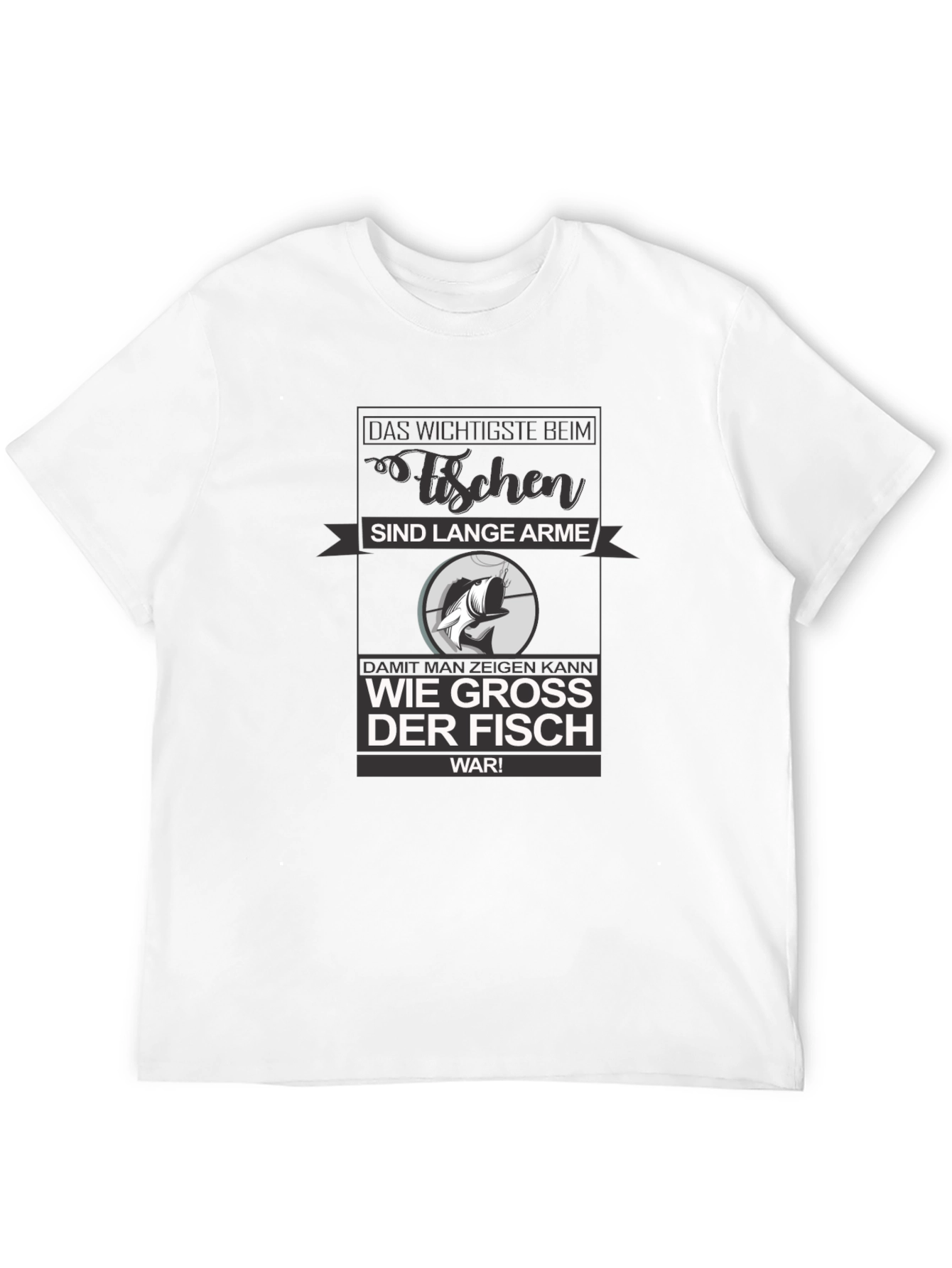 Fishing T-Shirt - Long Arms Big Fish! Angler Tee