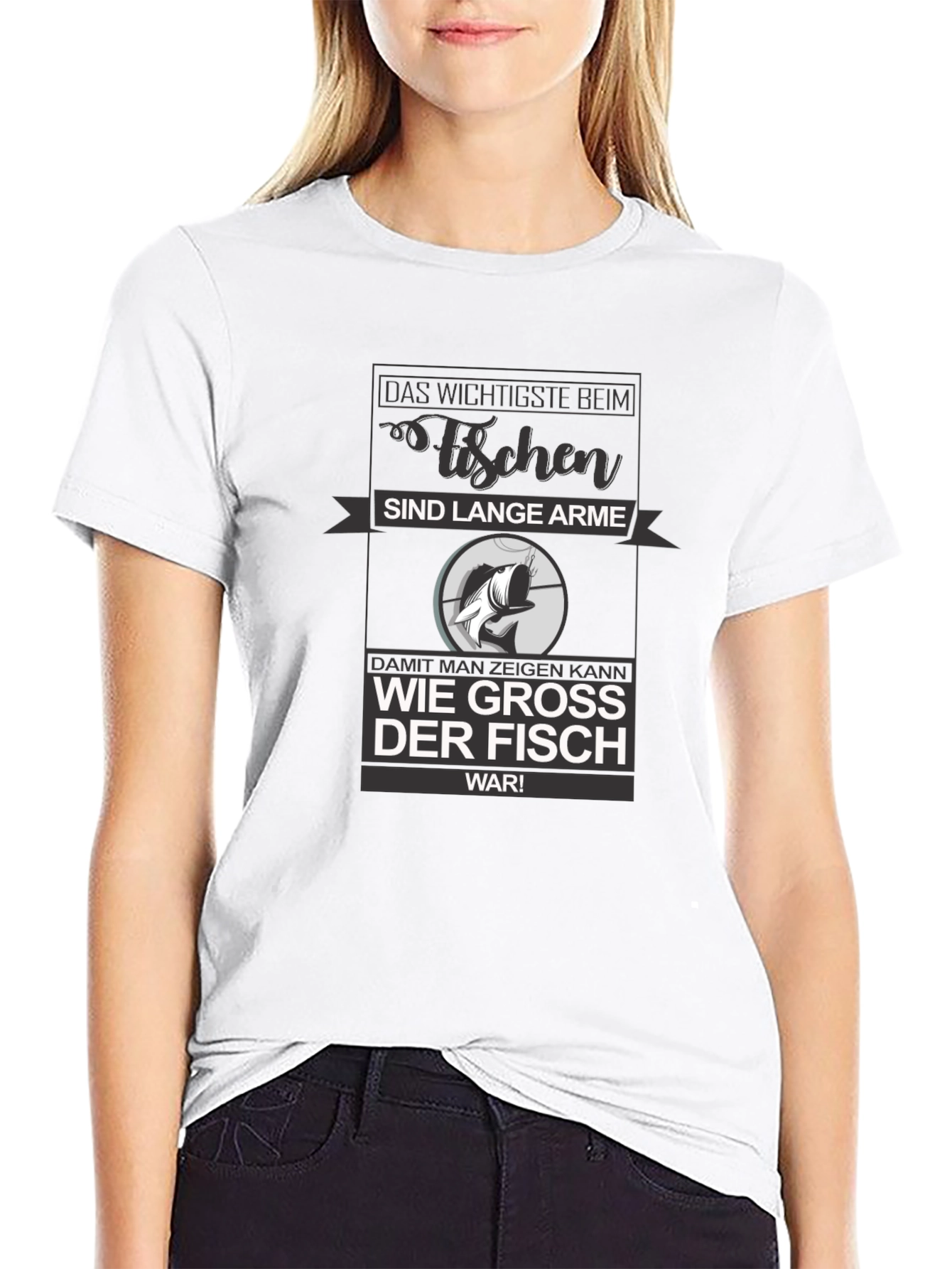 Fishing T-Shirt - Long Arms Big Fish! Angler Tee