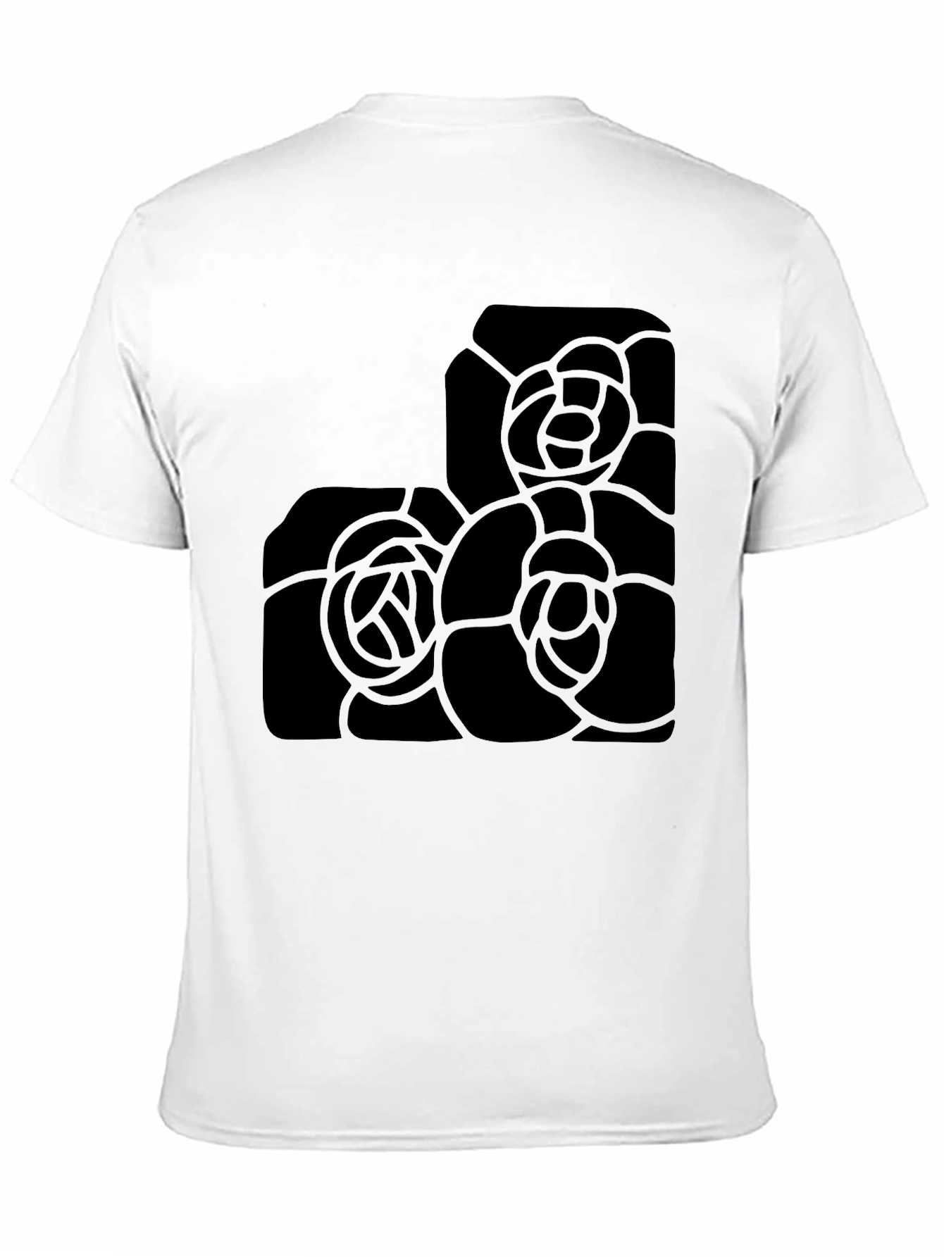 Black Rose Graphic T-Shirt - Modern Floral Design