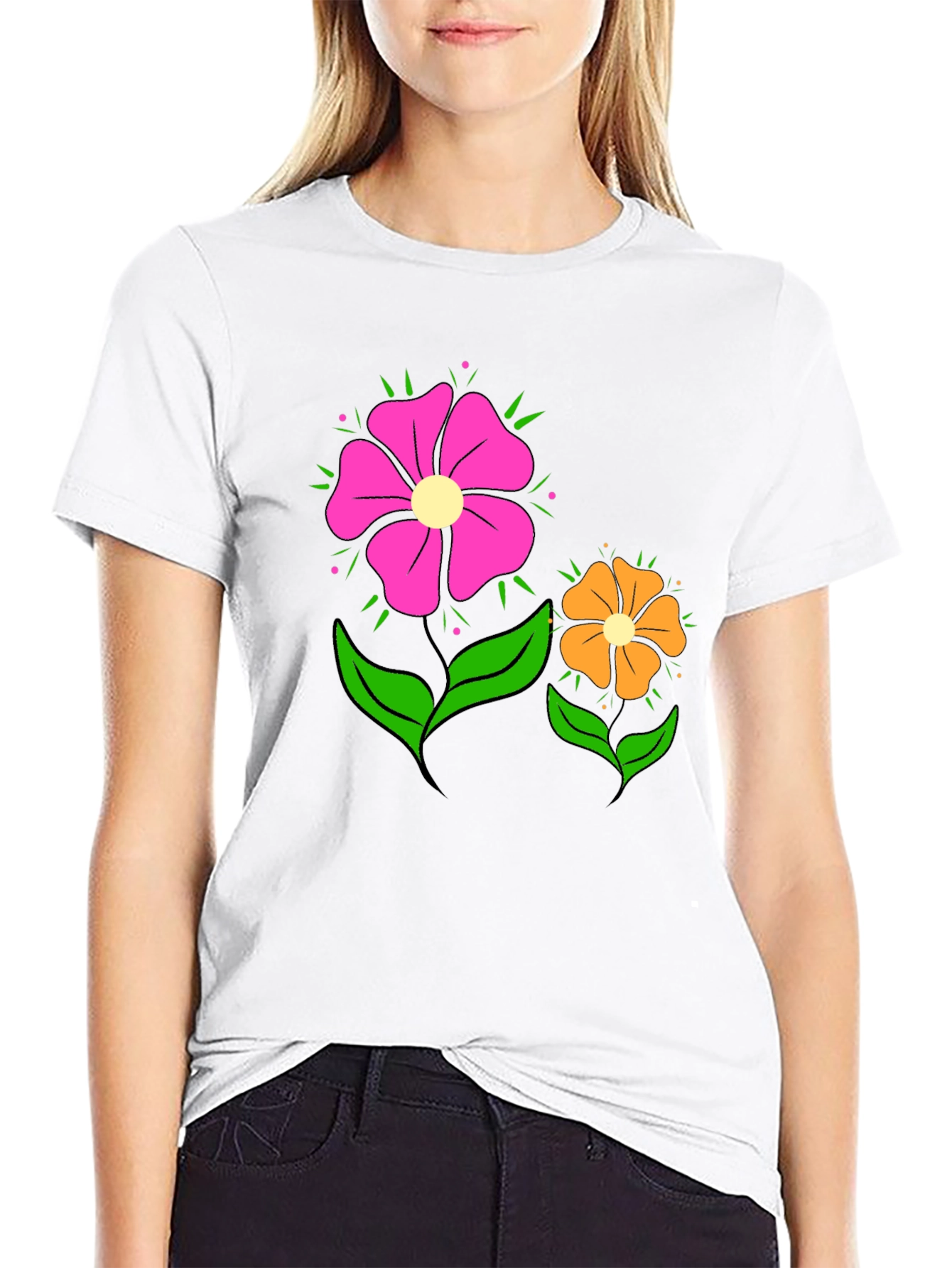 Floral Graphic T-Shirt - Funky Flower Power Tee