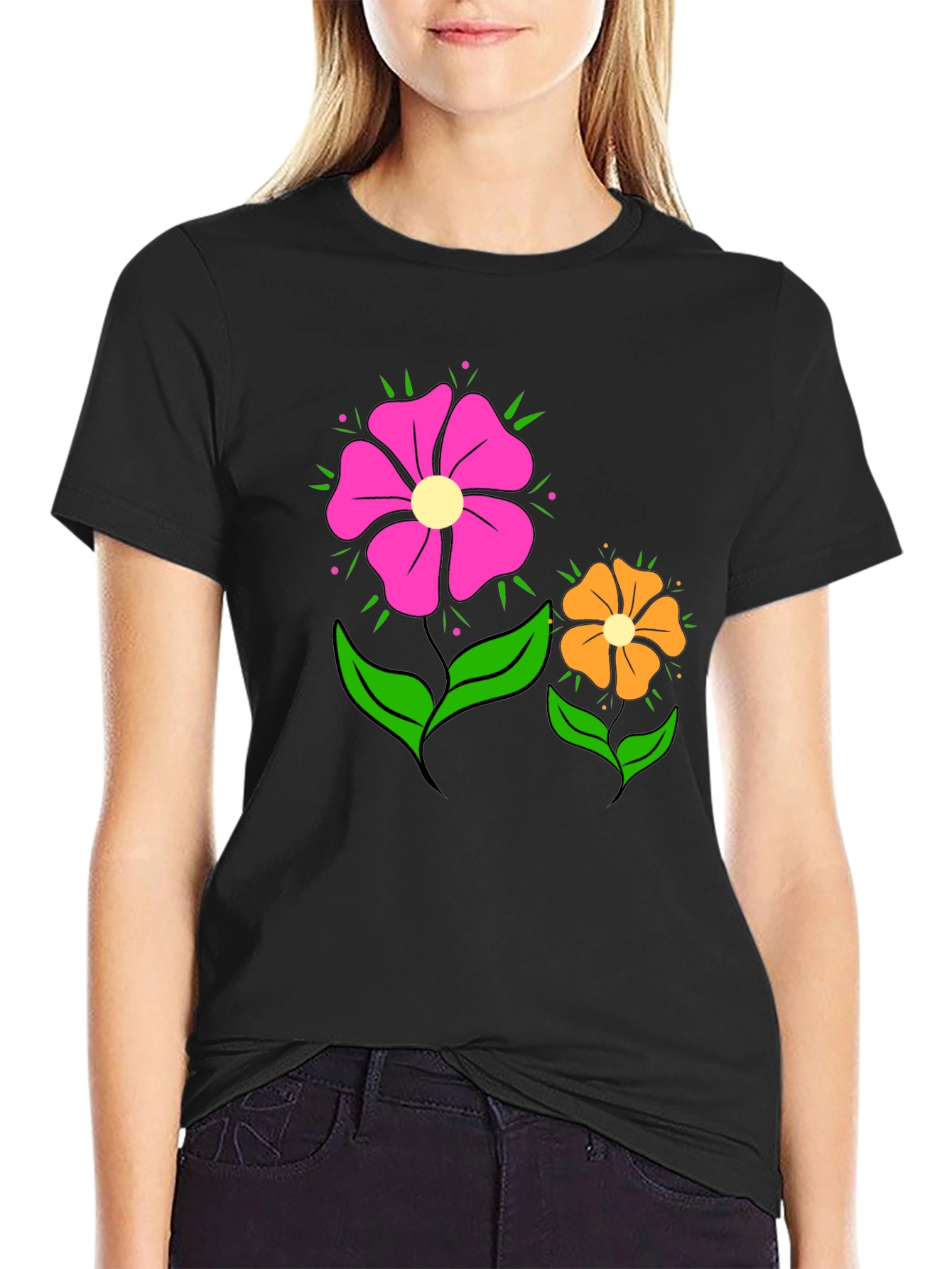 Floral Graphic T-Shirt - Funky Flower Power Tee