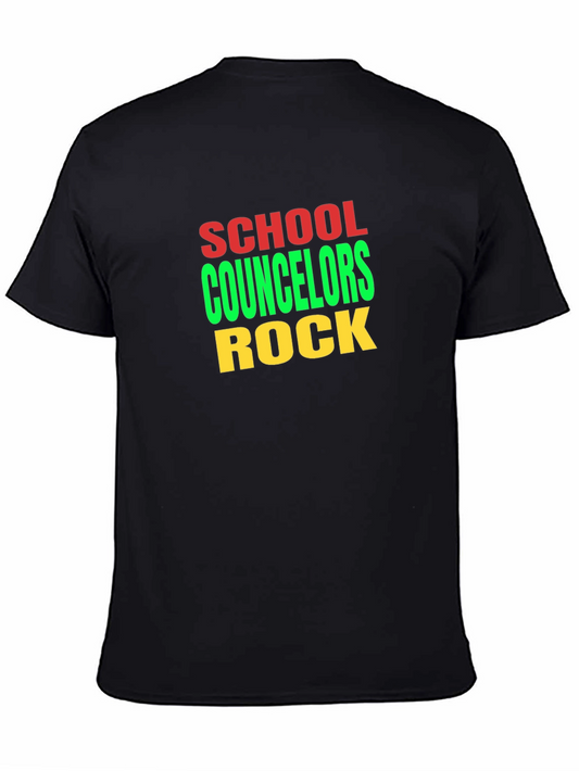 School Counselors Rock Graphic T-Shirt