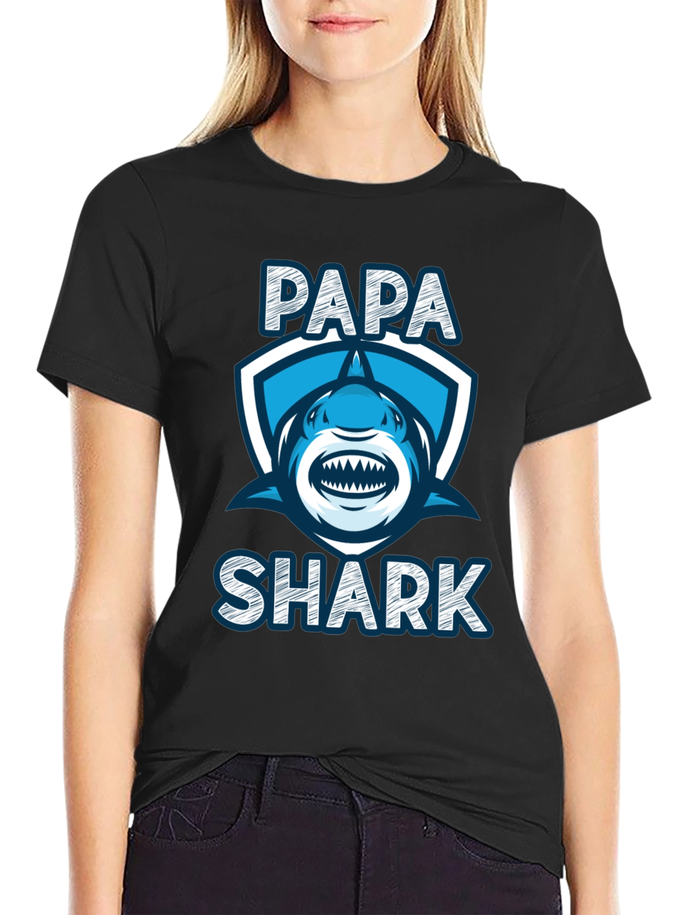 Papa Shark Graphic Tee - Fathers Day Gift