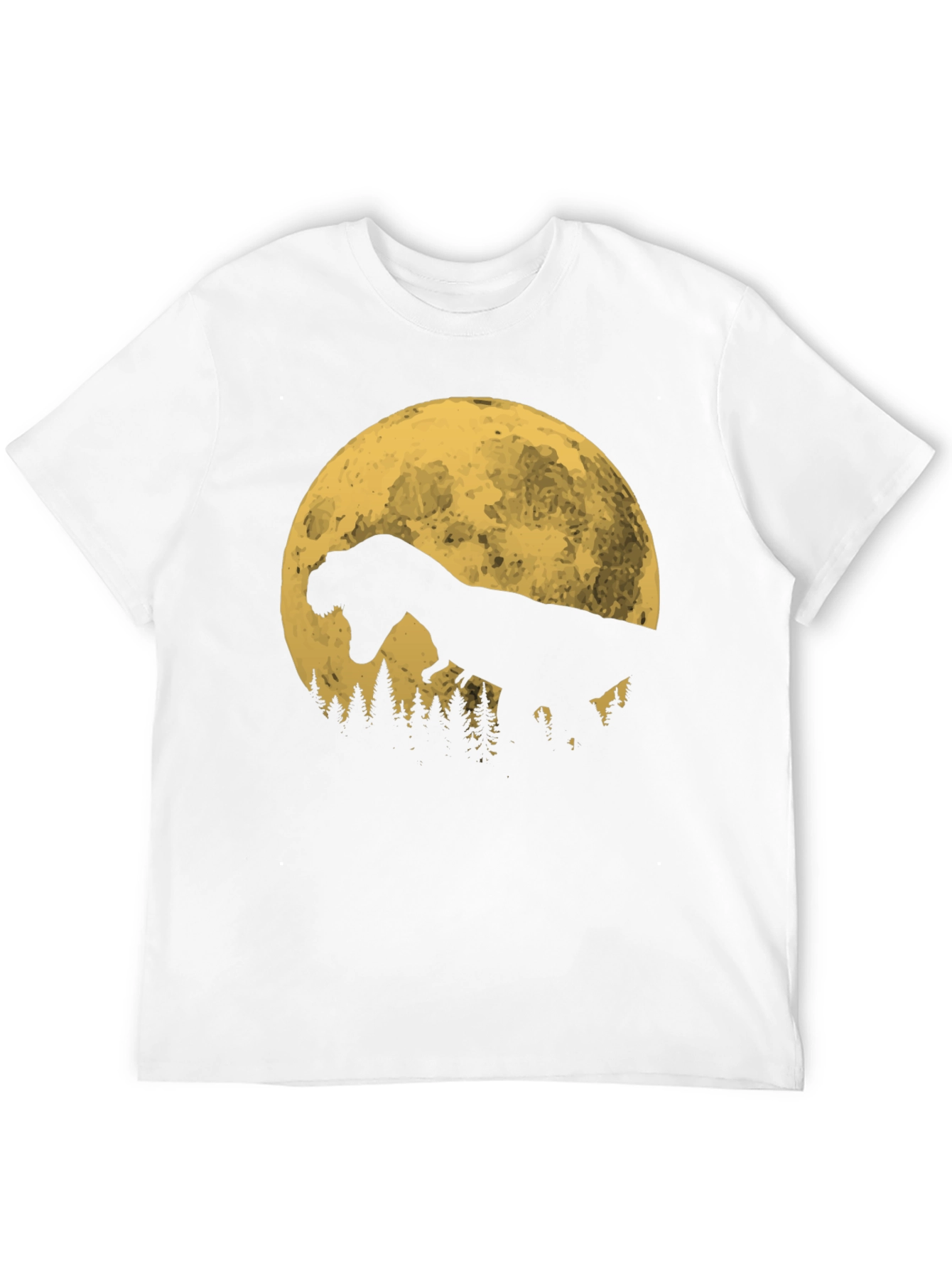Dinosaur Moon T-Shirt - Black Graphic Tee