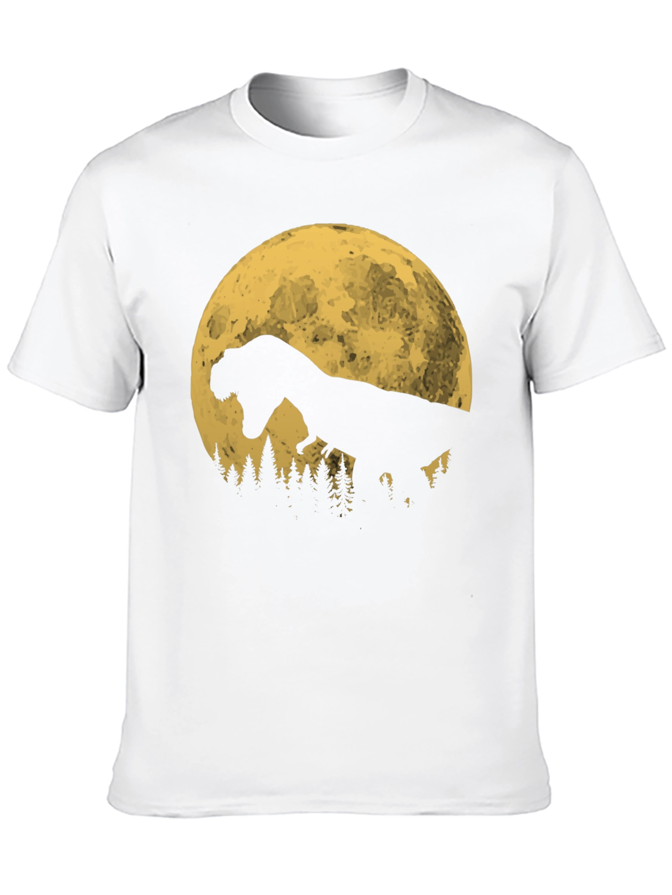 Dinosaur Moon T-Shirt - Black Graphic Tee