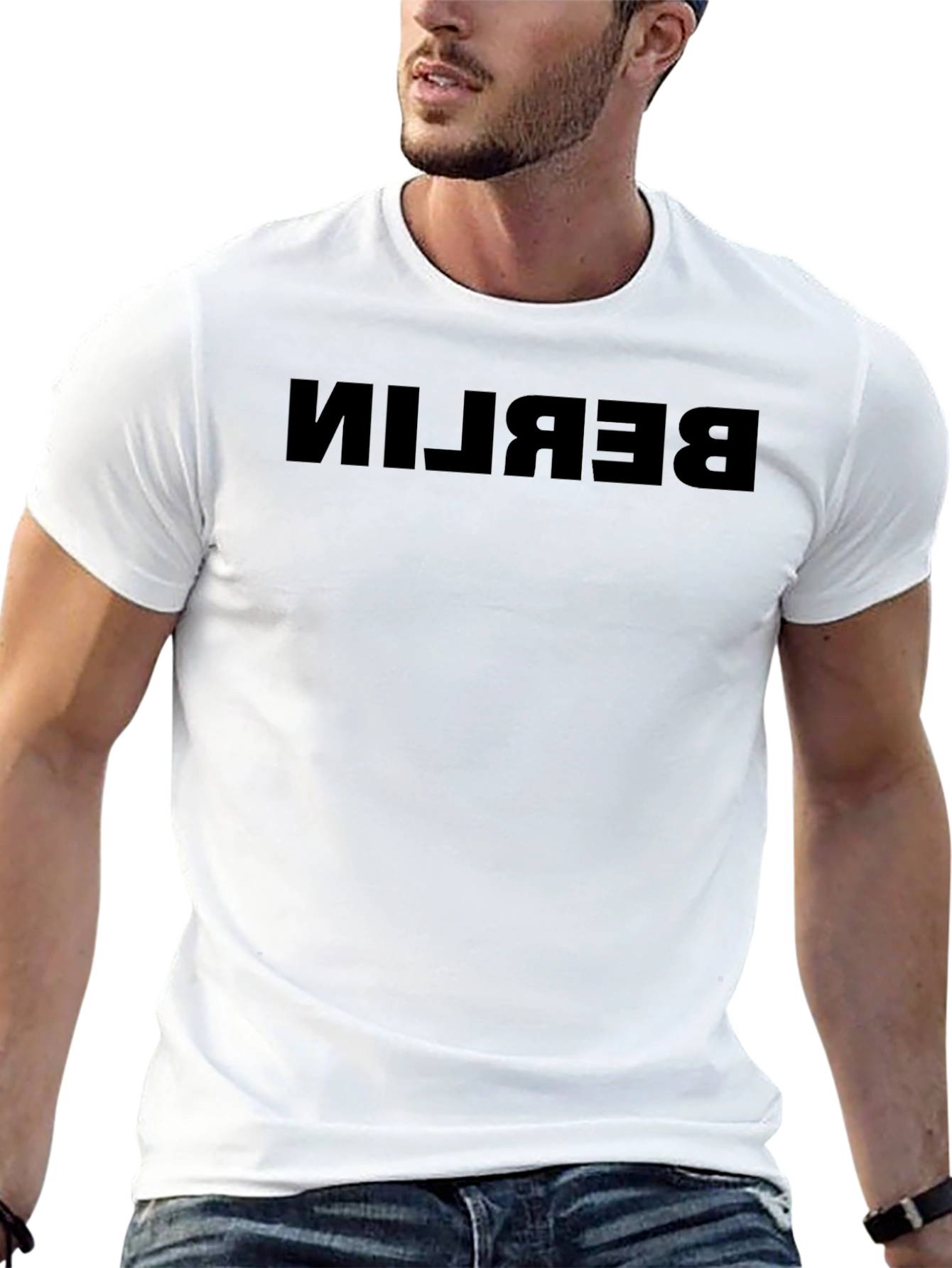 Berlin Retro Inverted Print T-Shirt