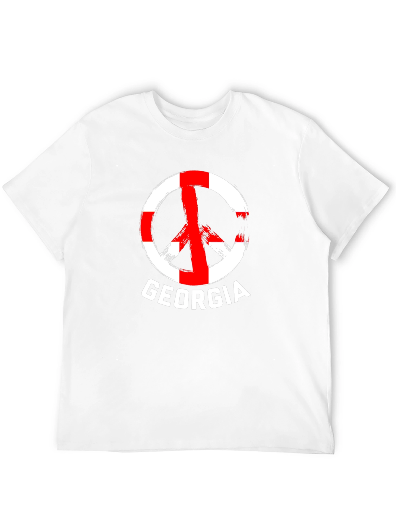 Georgia Peace Sign T-Shirt - Black Cotton Tee