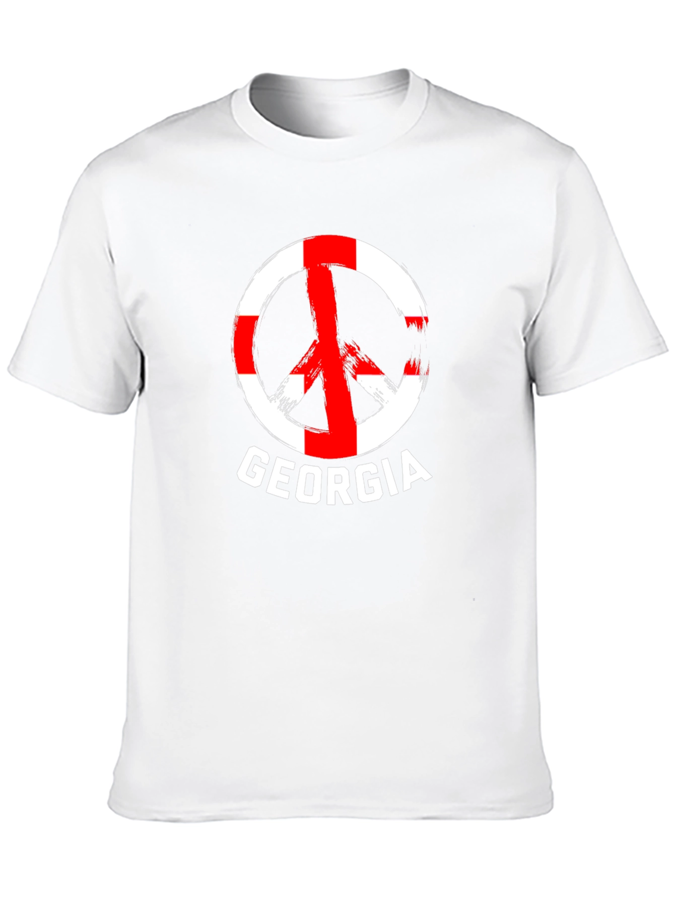 Georgia Peace Sign T-Shirt - Black Cotton Tee