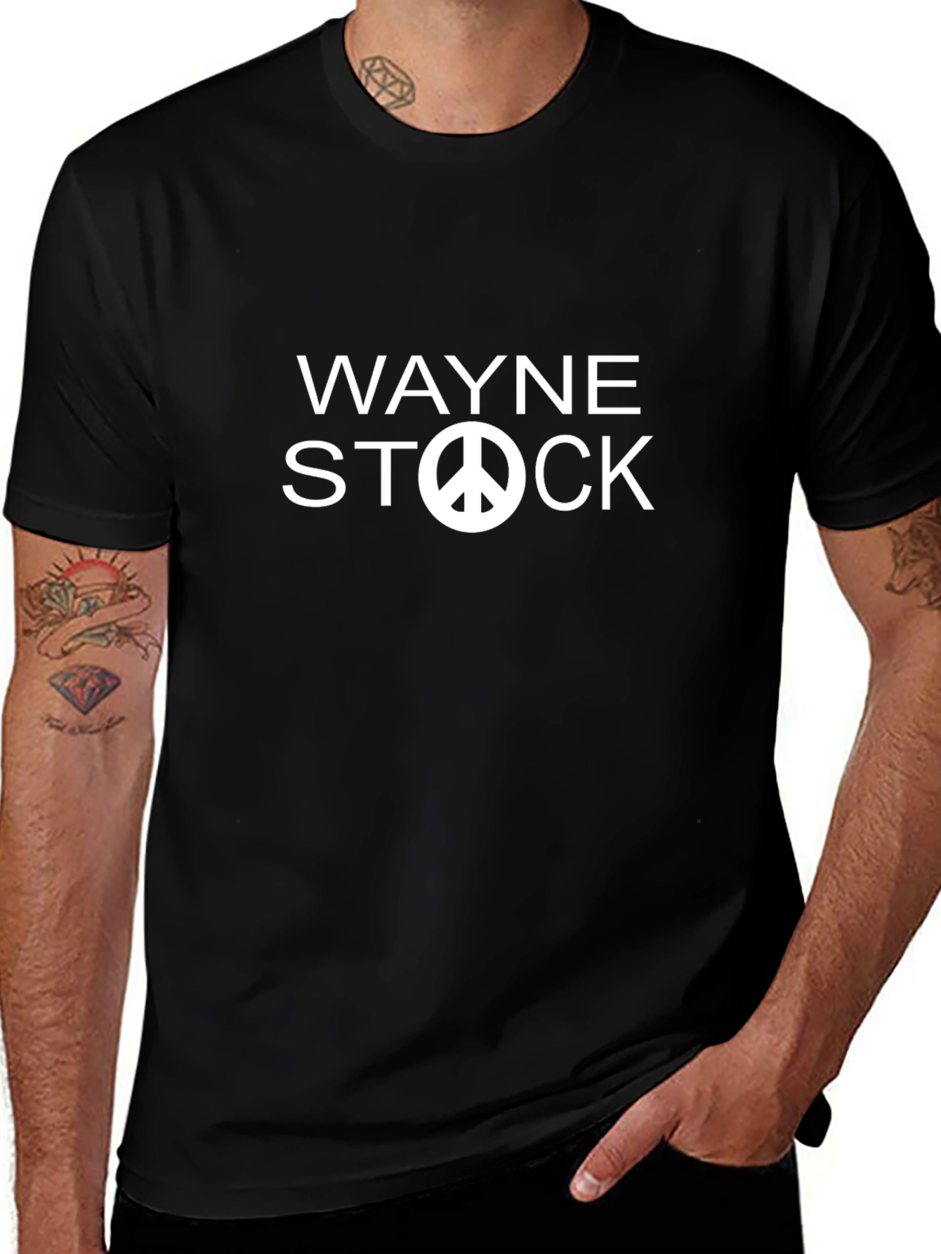 Wayne Stock Peace Sign T-Shirt