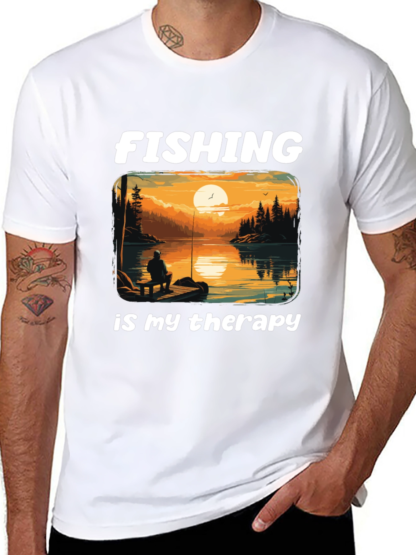 Fishing Therapy Graphic Tee