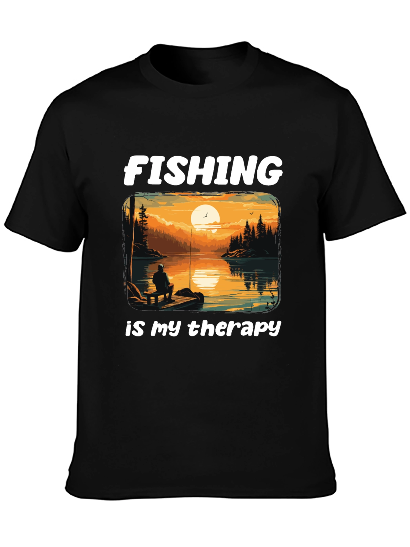 Fishing Therapy Graphic Tee