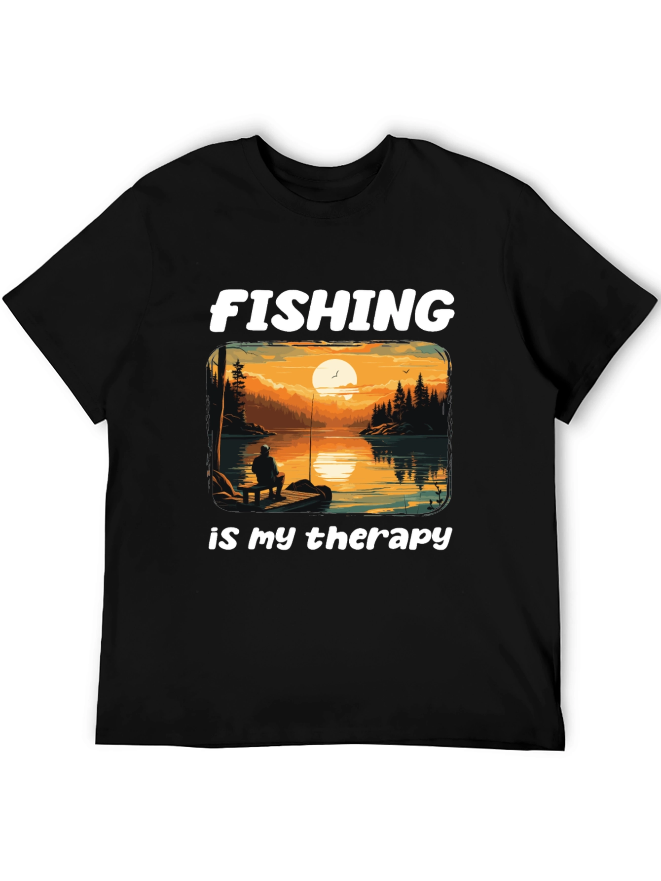 Fishing Therapy Graphic Tee