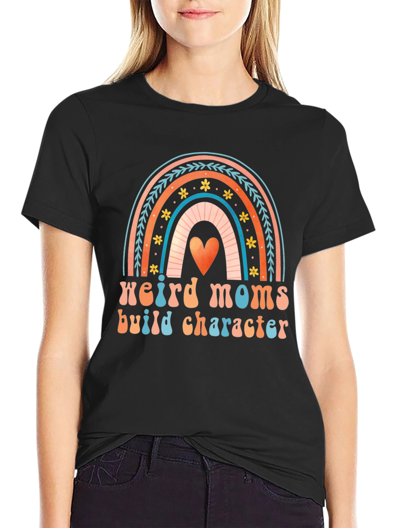 Weird Moms Build Character Graphic Tee