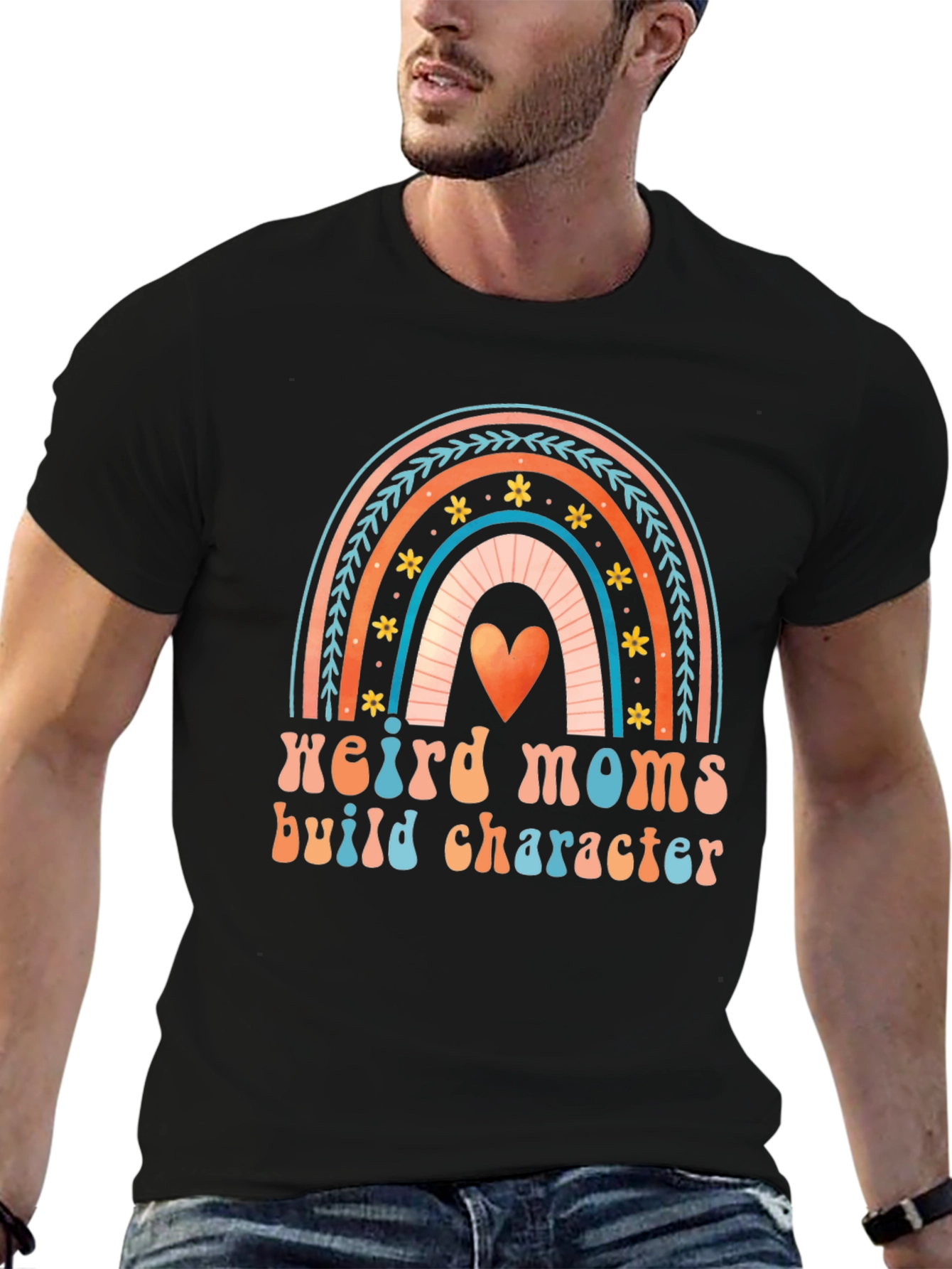 Weird Moms Build Character Graphic Tee