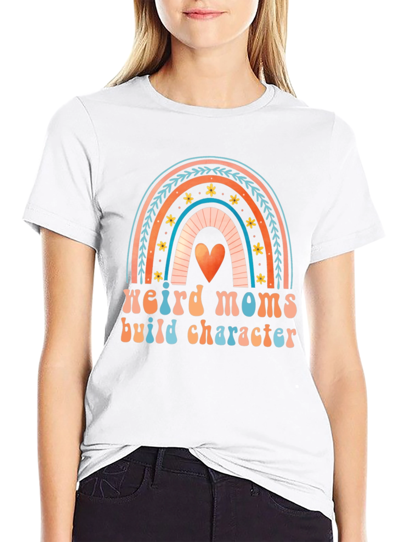 Weird Moms Build Character Graphic Tee