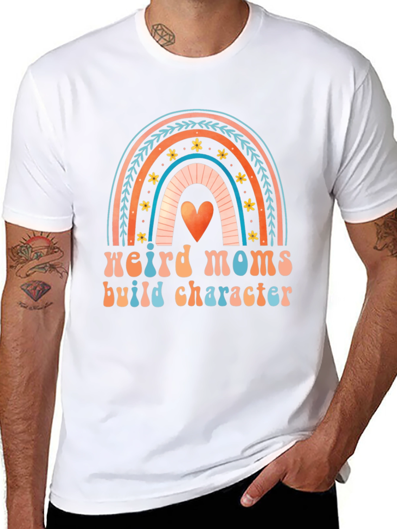 Weird Moms Build Character Graphic Tee