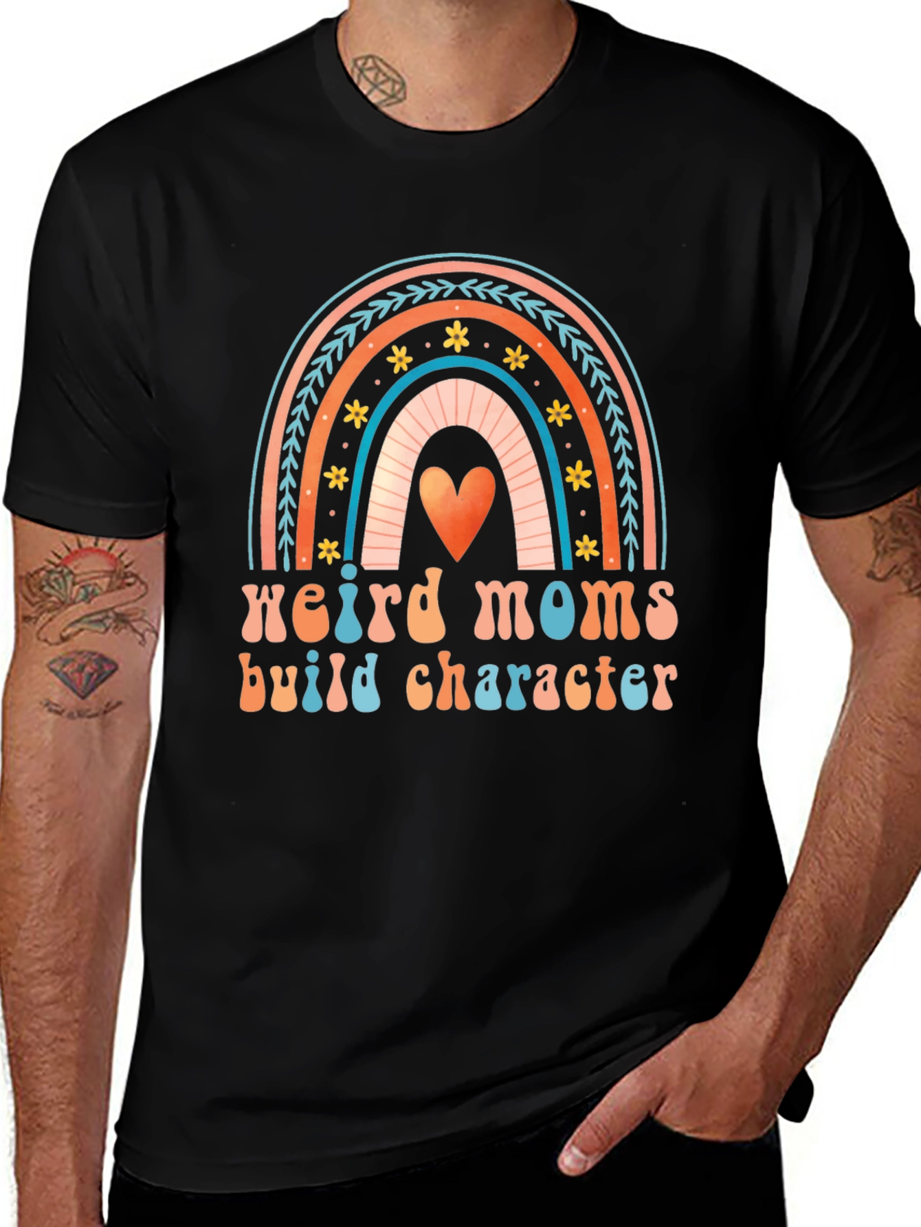Weird Moms Build Character Graphic Tee