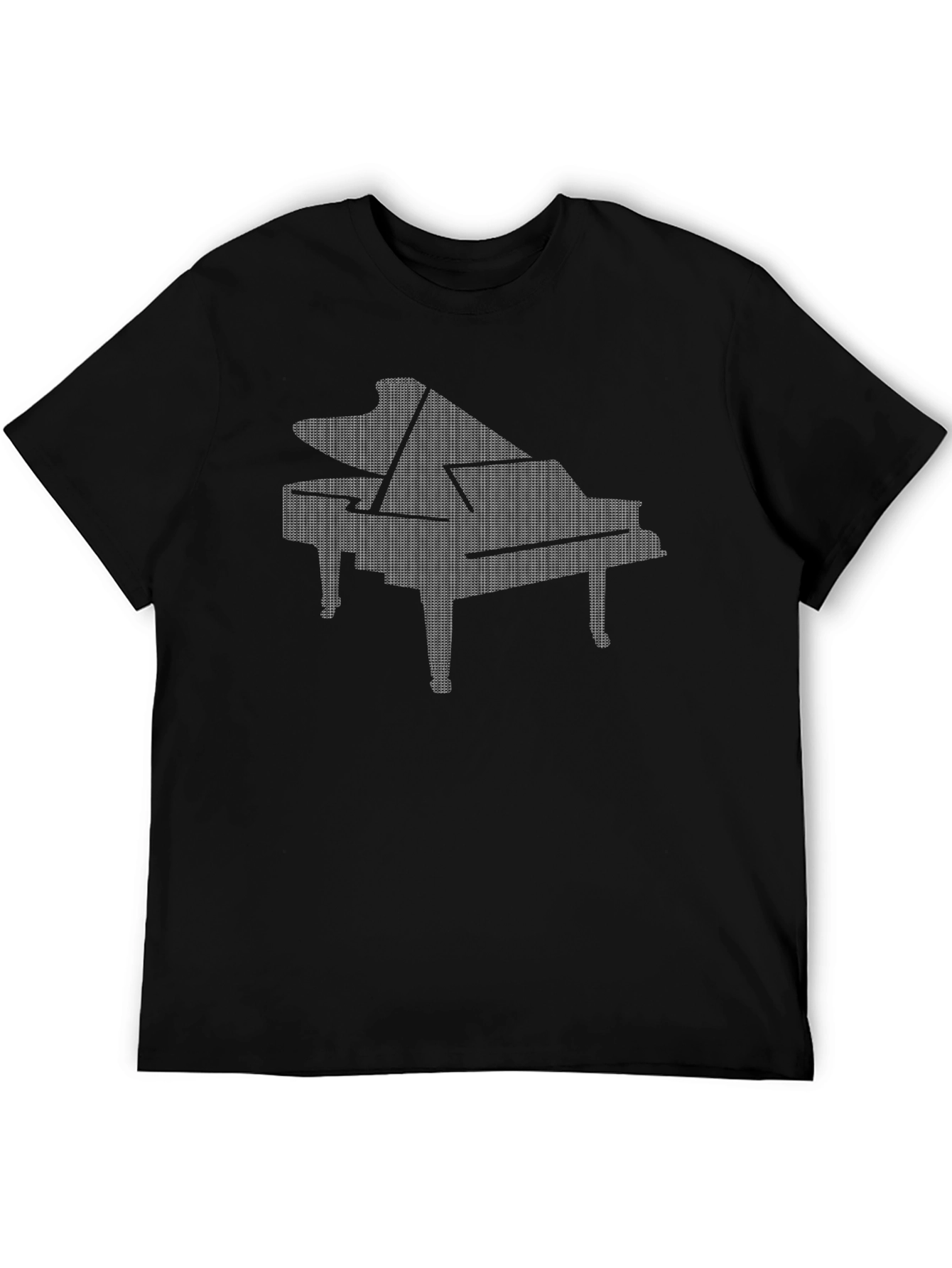 Piano Graphic Tee - Black Cotton Comfort