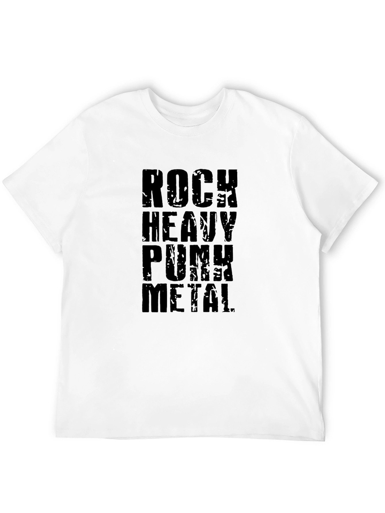 Rock Heavy Punk Metal Graphic Tee - Black