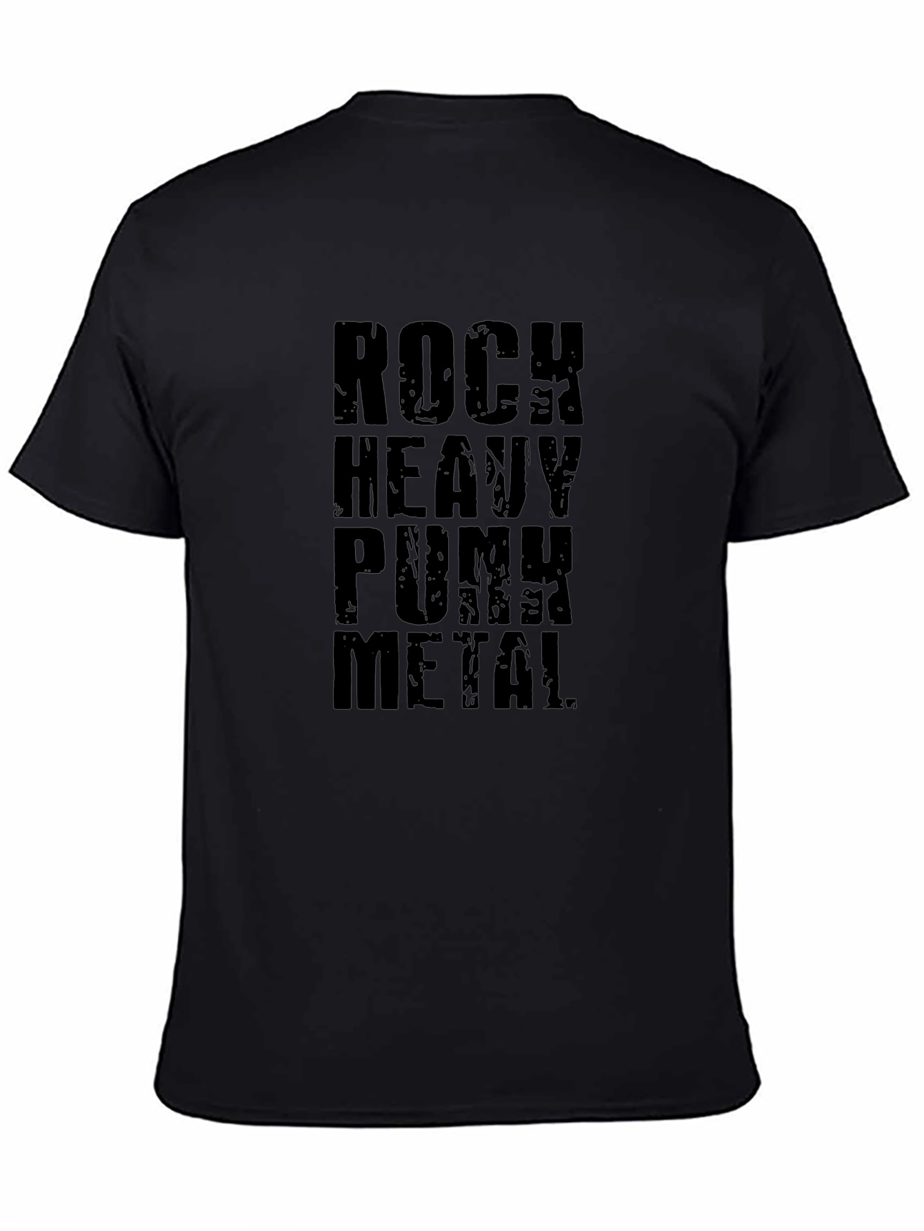 Rock Heavy Punk Metal Graphic Tee - Black