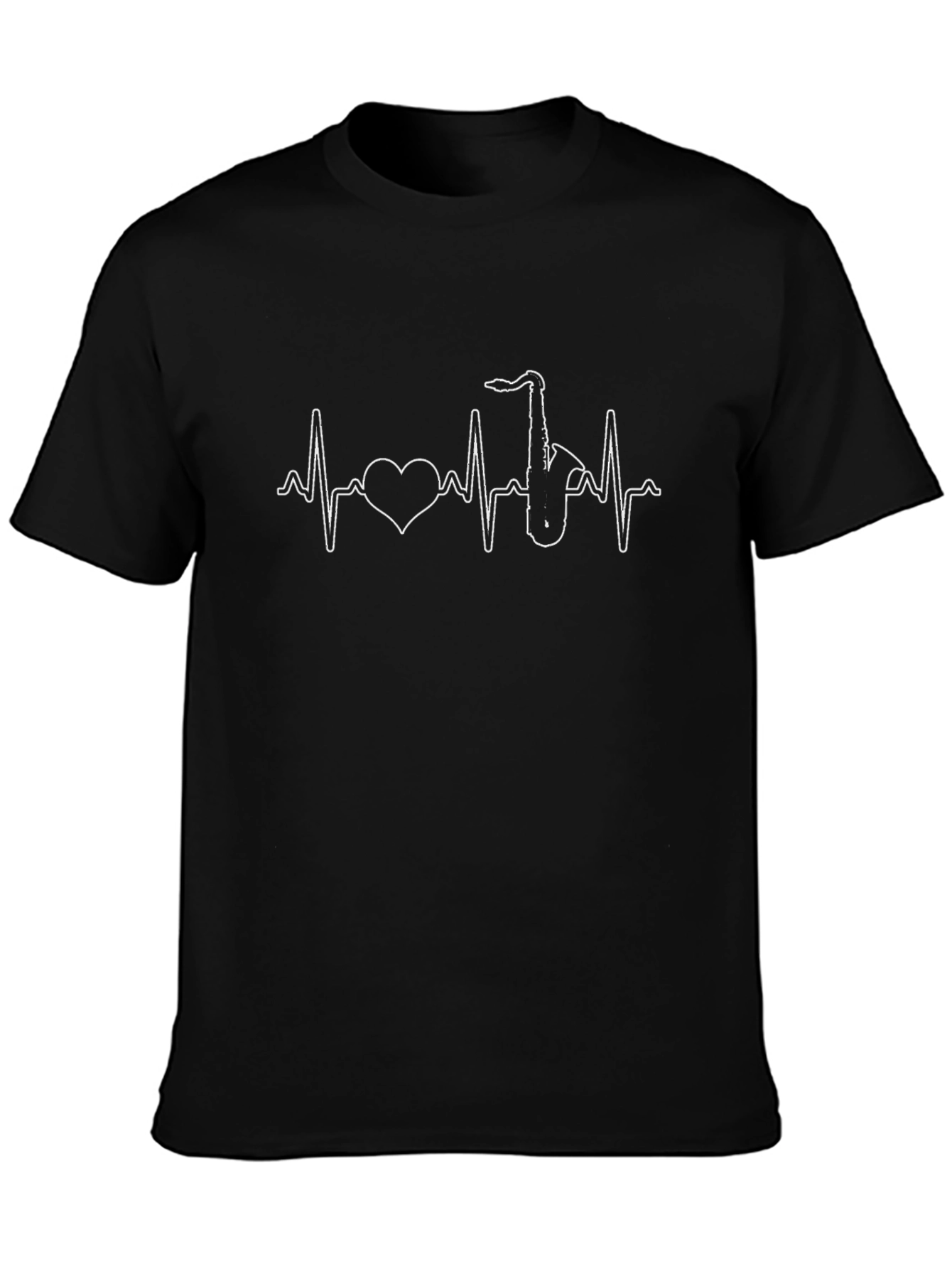 Saxophone Heartbeat T-Shirt - Musicians Tee
